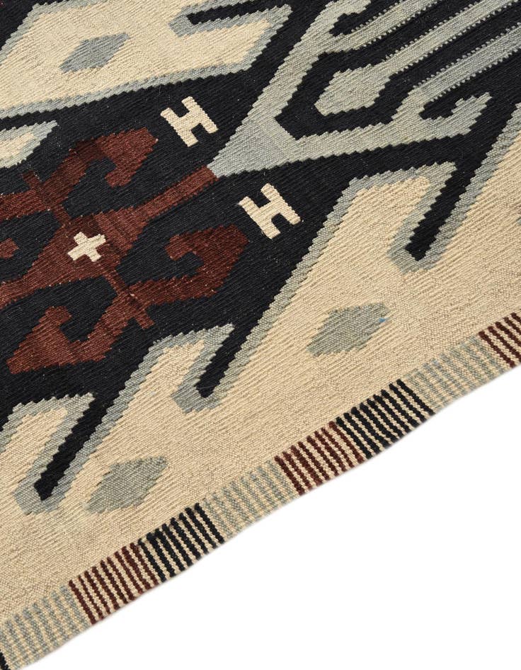 Detail image of  7' 1 x 9' 5  Hand Woven Kilim Modern Wool Rug