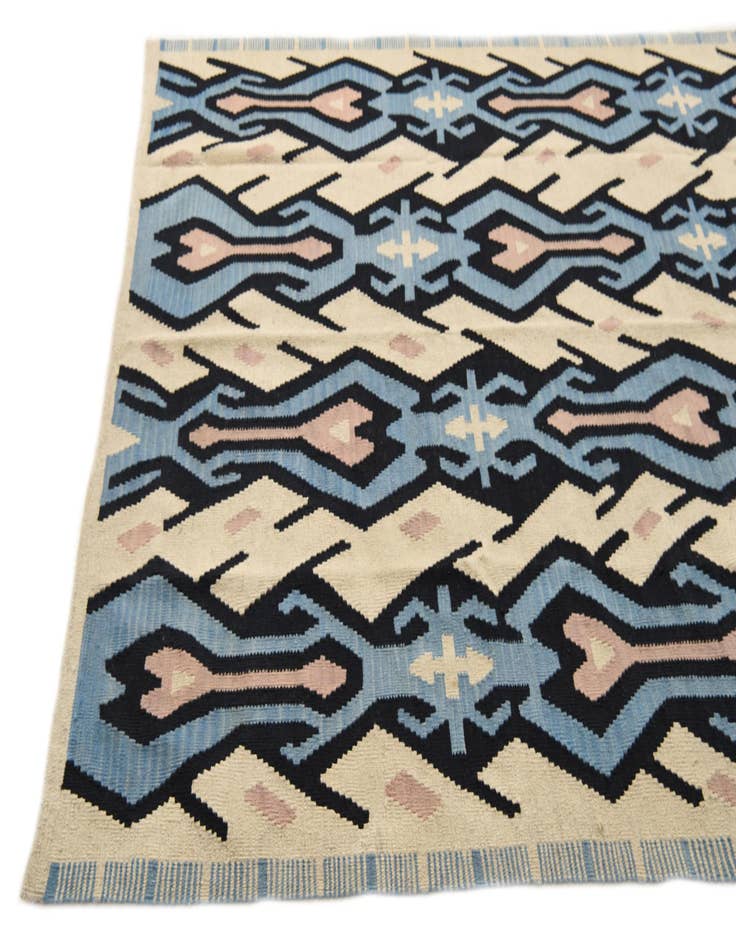 Detail image of  6' x 7' 10  Hand Woven Kilim Modern Wool Rug