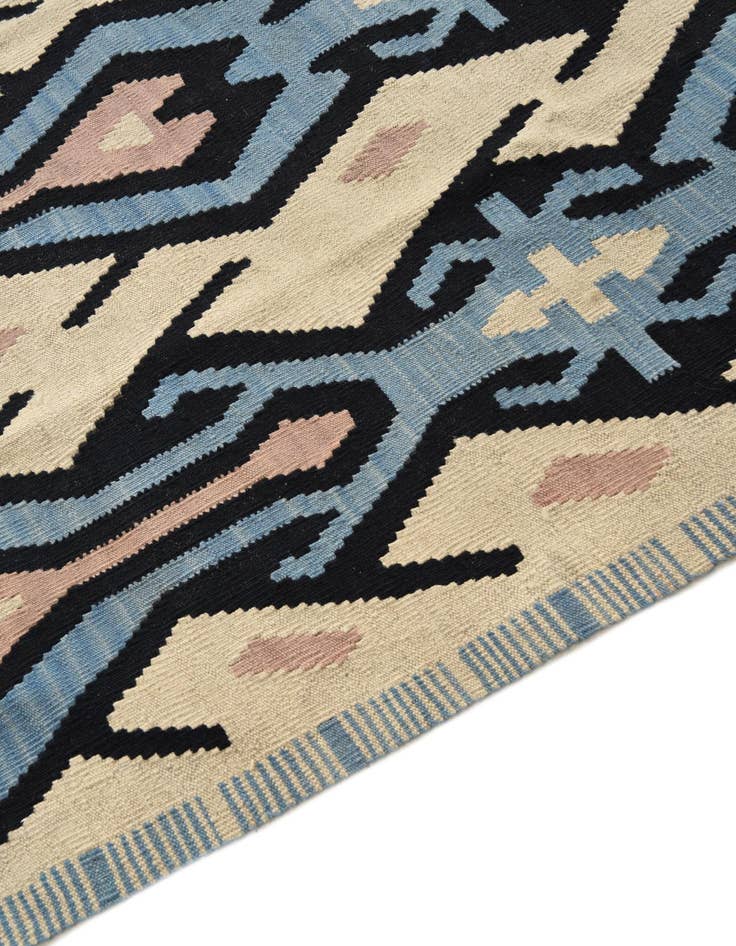Detail image of  6' x 7' 10  Hand Woven Kilim Modern Wool Rug