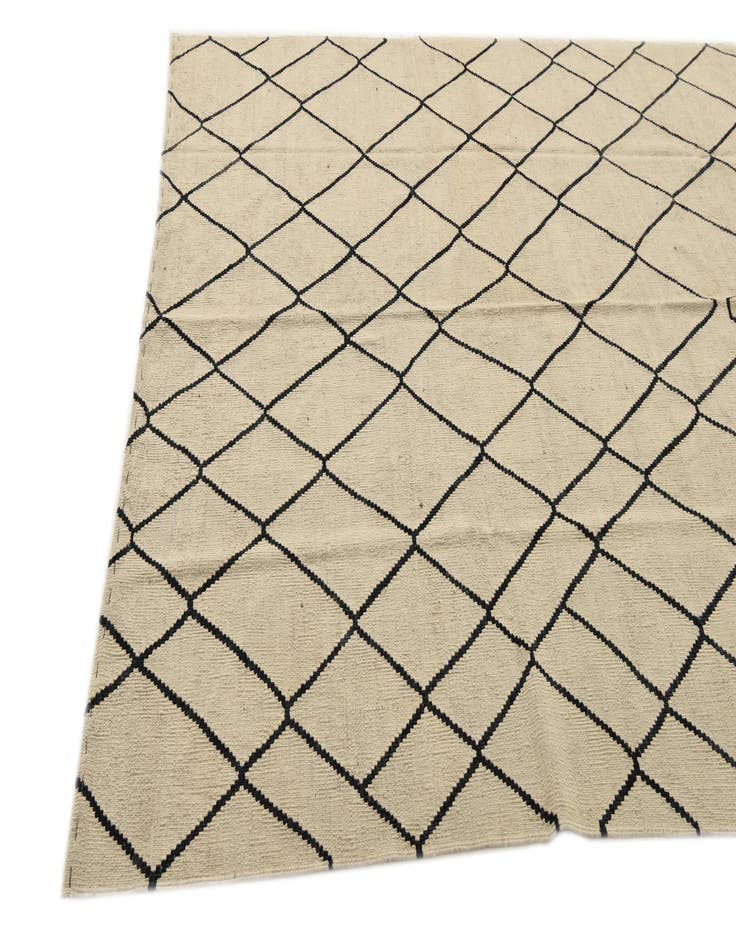 Detail image of  6' 2 x 7' 4  Hand Woven Kilim Modern Wool Rug