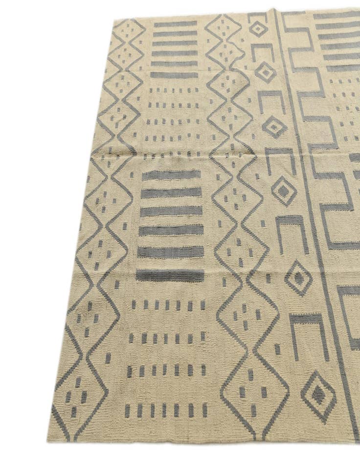 Detail image of  6' x 7' 6  Hand Woven Kilim Modern Wool Rug