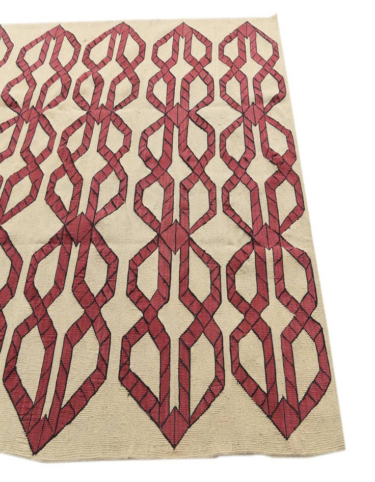 Detail image of  5' 10 x 7' 5  Hand Woven Kilim Modern Wool Rug