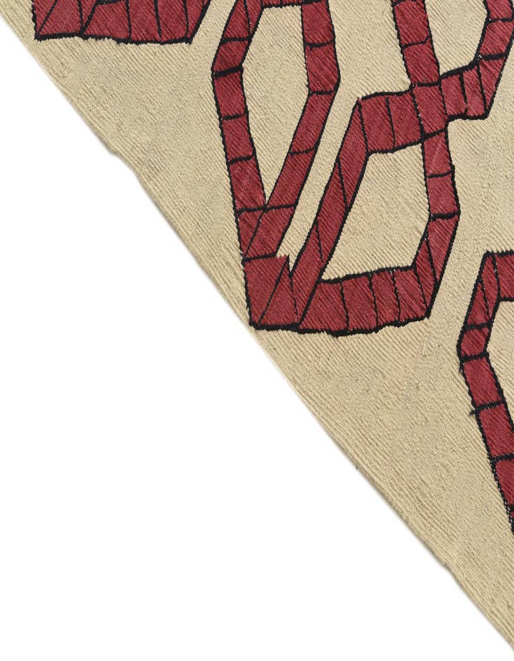 Detail image of  5' 10 x 7' 5  Hand Woven Kilim Modern Wool Rug