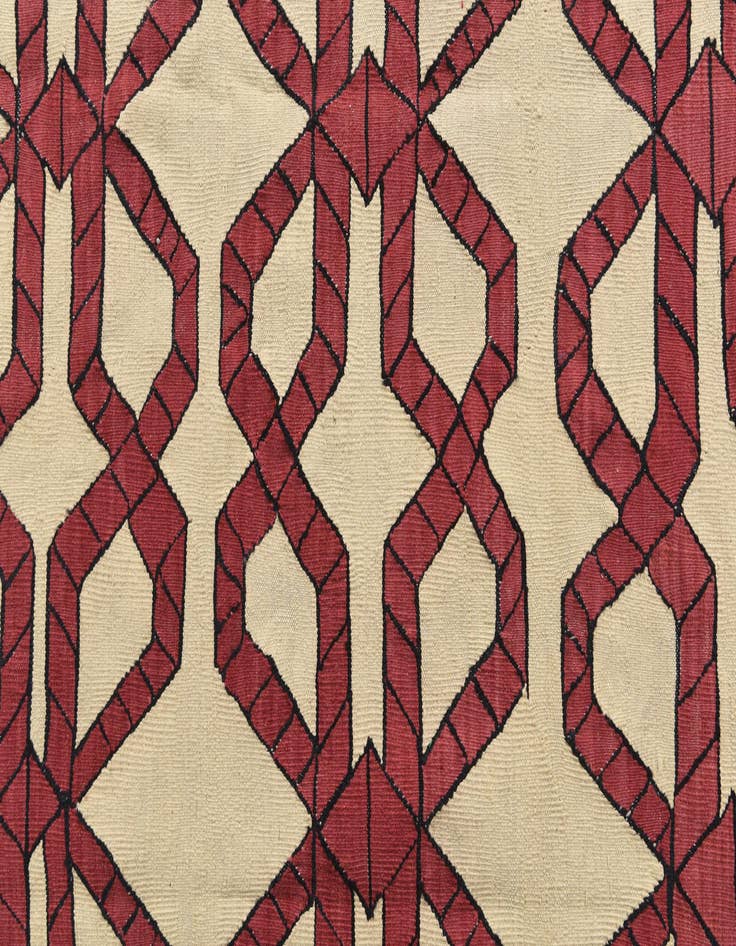 Detail image of  5' 10 x 7' 5  Hand Woven Kilim Modern Wool Rug