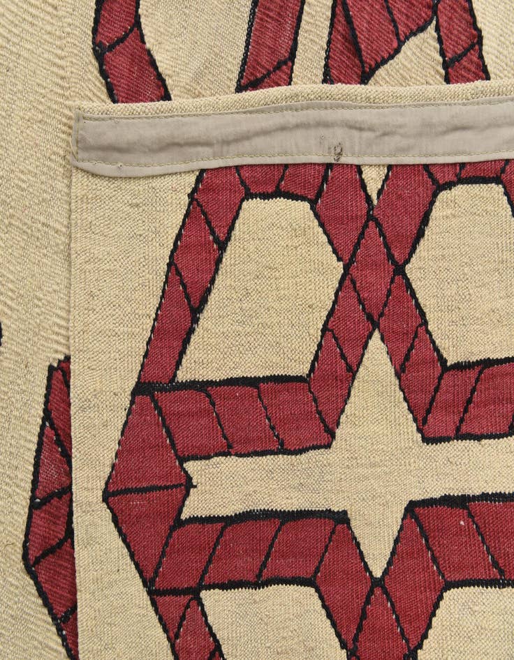 Detail image of  5' 10 x 7' 5  Hand Woven Kilim Modern Wool Rug