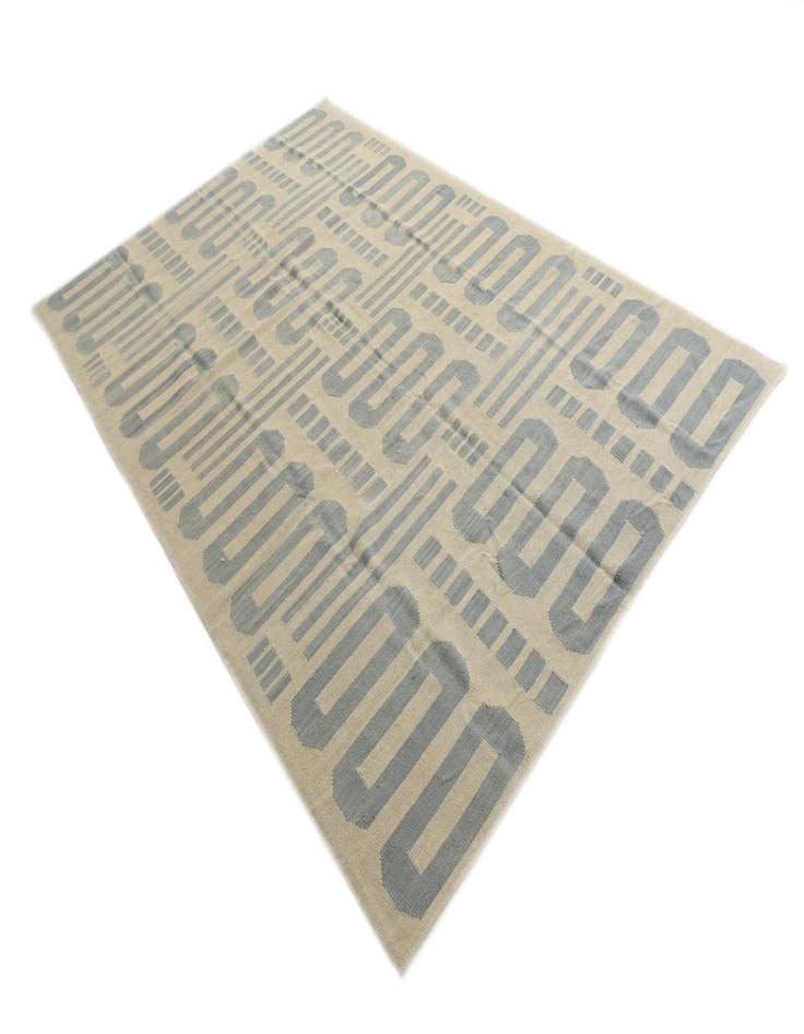 Detail image of  6' 3 x 9' 5  Hand Woven Kilim Modern Wool Rug