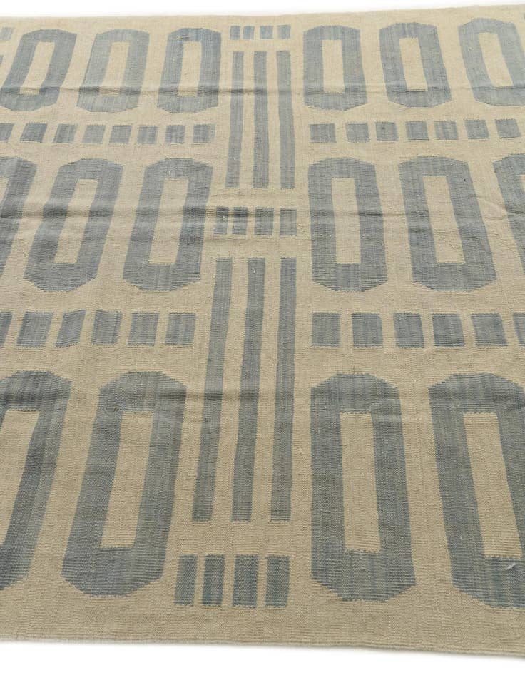 Detail image of  6' 3 x 9' 5  Hand Woven Kilim Modern Wool Rug