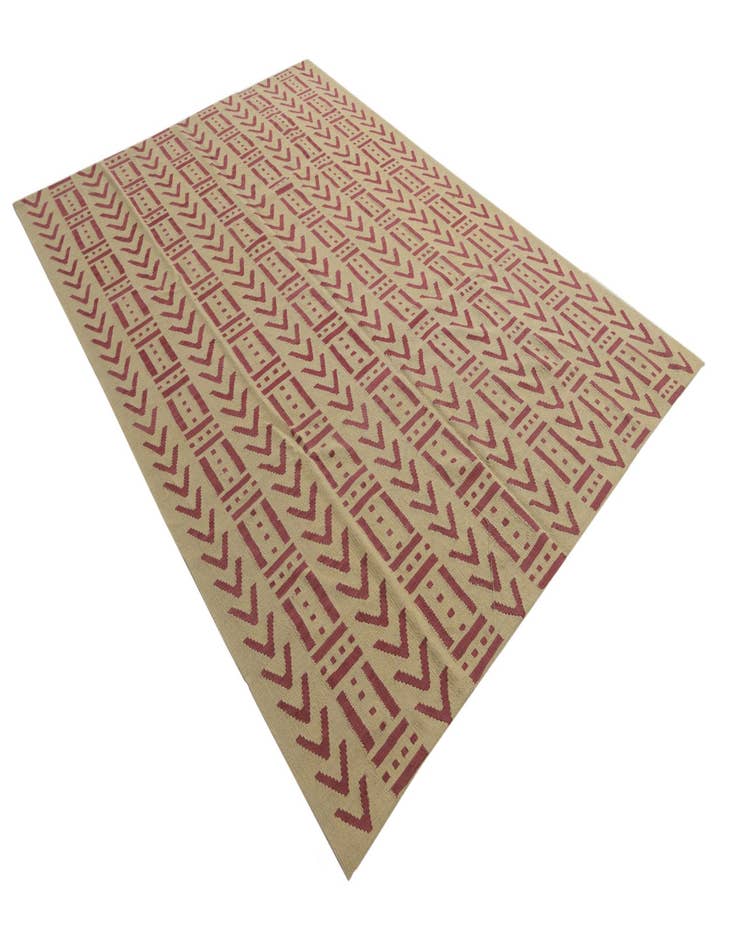 Detail image of  6' 9 x 9' 9  Hand Woven Kilim Modern Wool Rug