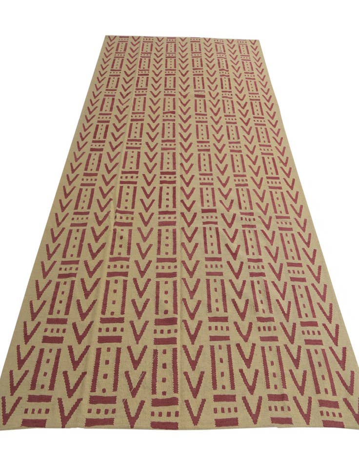 Detail image of  6' 9 x 9' 9  Hand Woven Kilim Modern Wool Rug