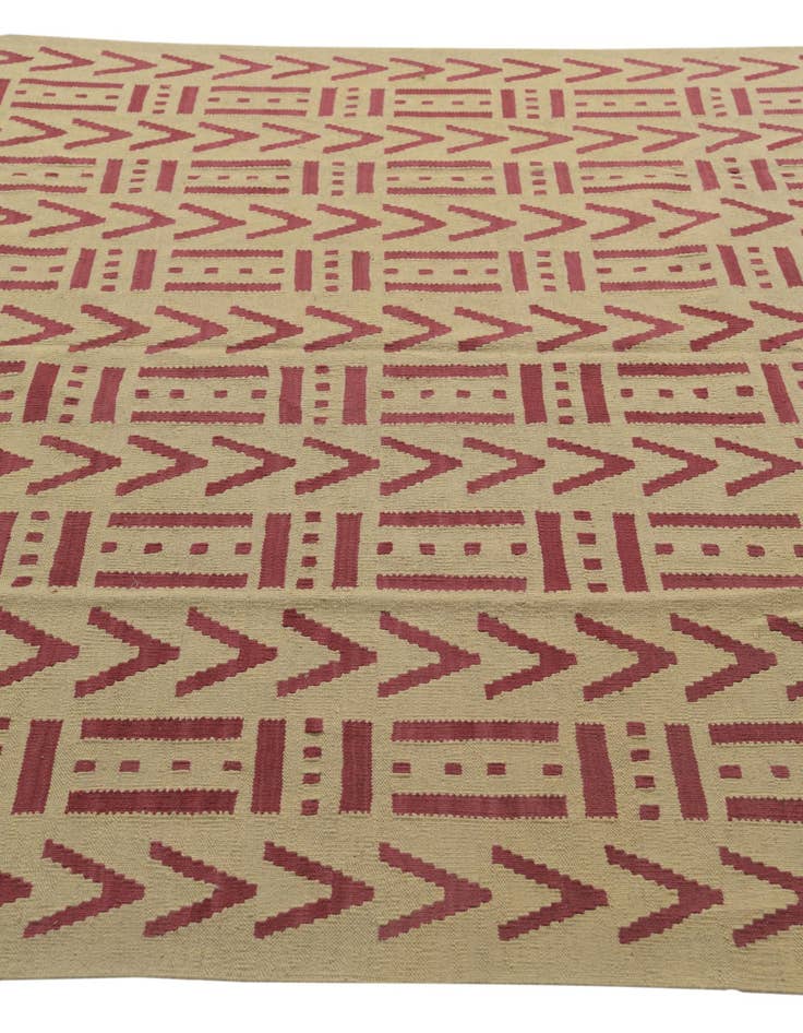 Detail image of  6' 9 x 9' 9  Hand Woven Kilim Modern Wool Rug