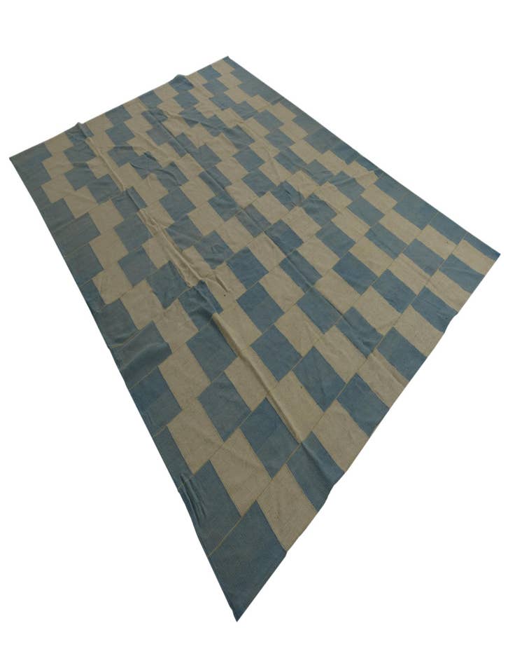 Detail image of  7' 7 x 10' 1  Hand Woven Kilim Modern Wool Rug