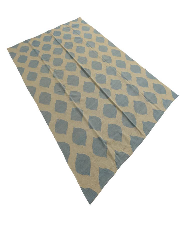 Detail image of  6' 7 x 9' 9  Hand Woven Kilim Modern Wool Rug