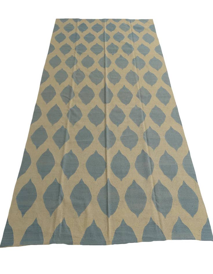 Detail image of  6' 7 x 9' 9  Hand Woven Kilim Modern Wool Rug