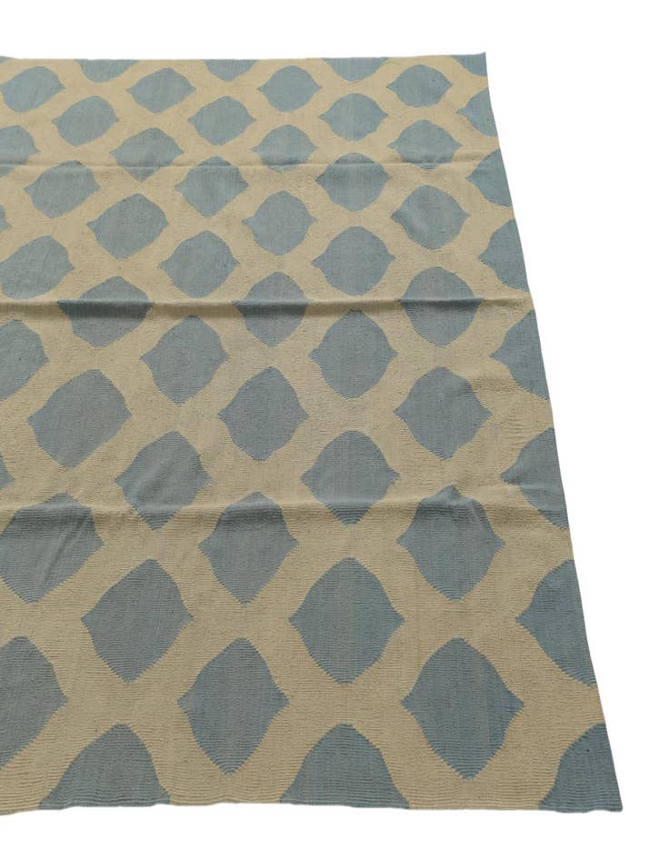 Detail image of  6' 7 x 9' 9  Hand Woven Kilim Modern Wool Rug