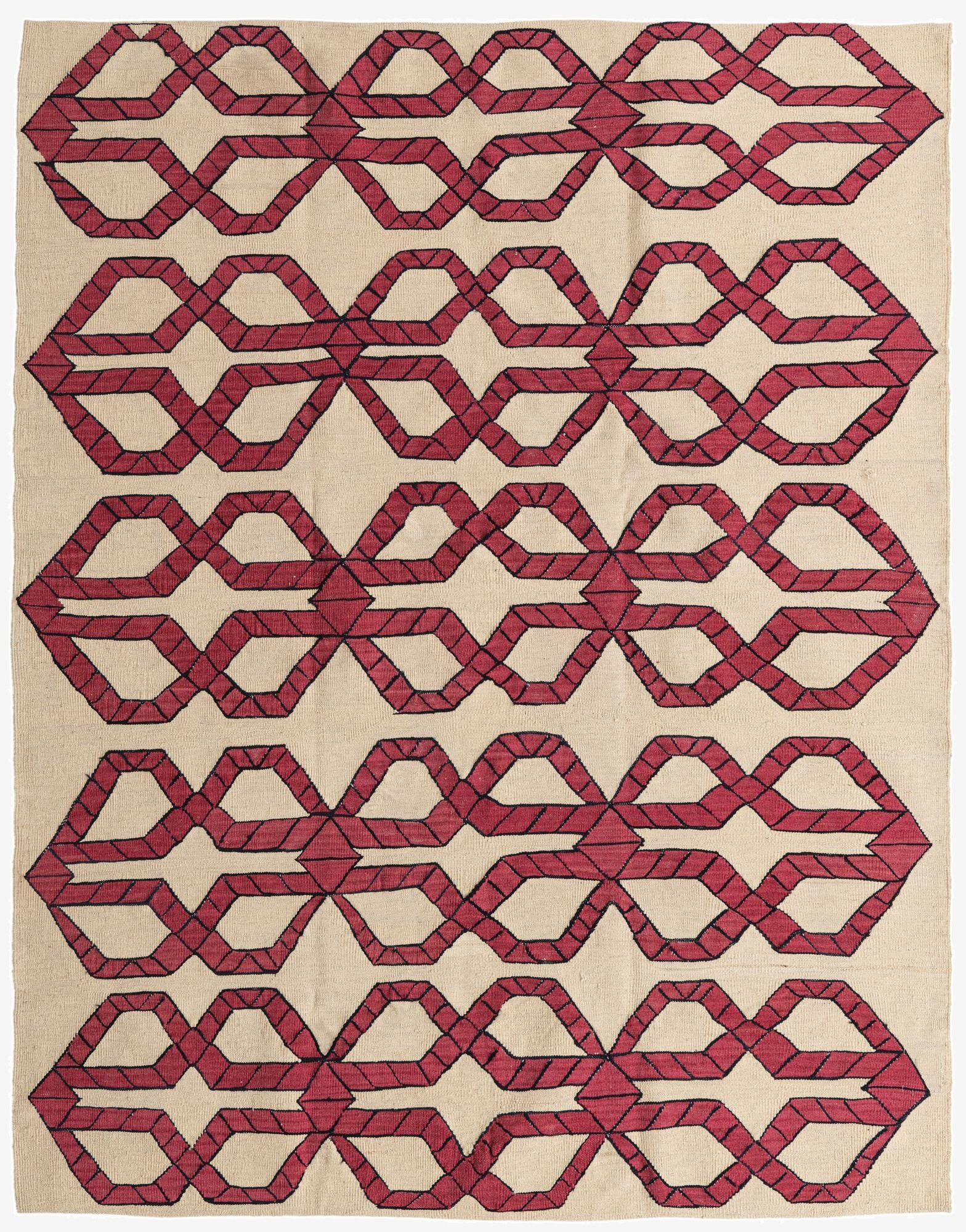  5' 10 x 7' 5  Hand Woven Kilim Modern Wool Rug