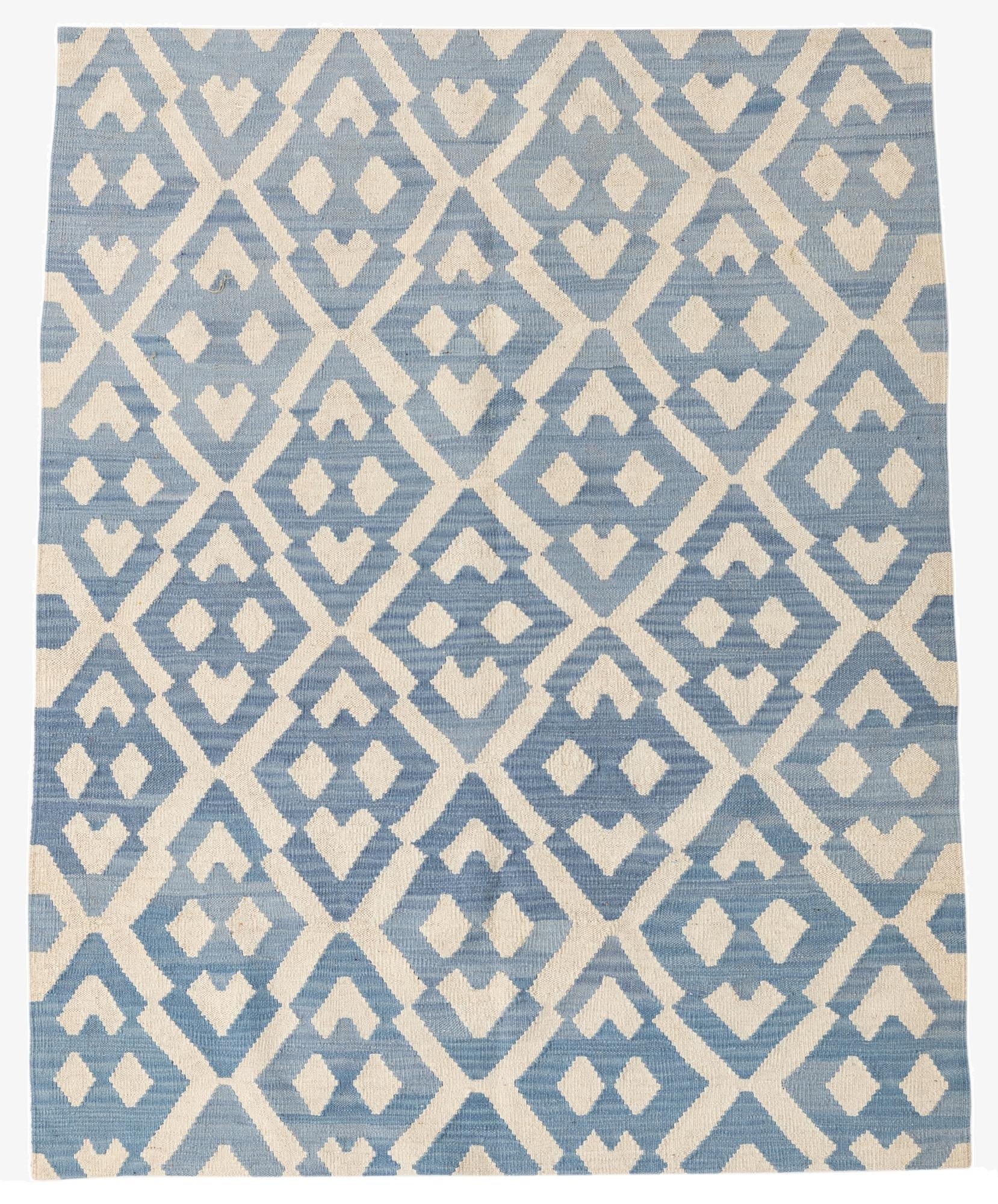 4' 6 x 5' 6  Hand Woven Kilim Modern Wool Rug