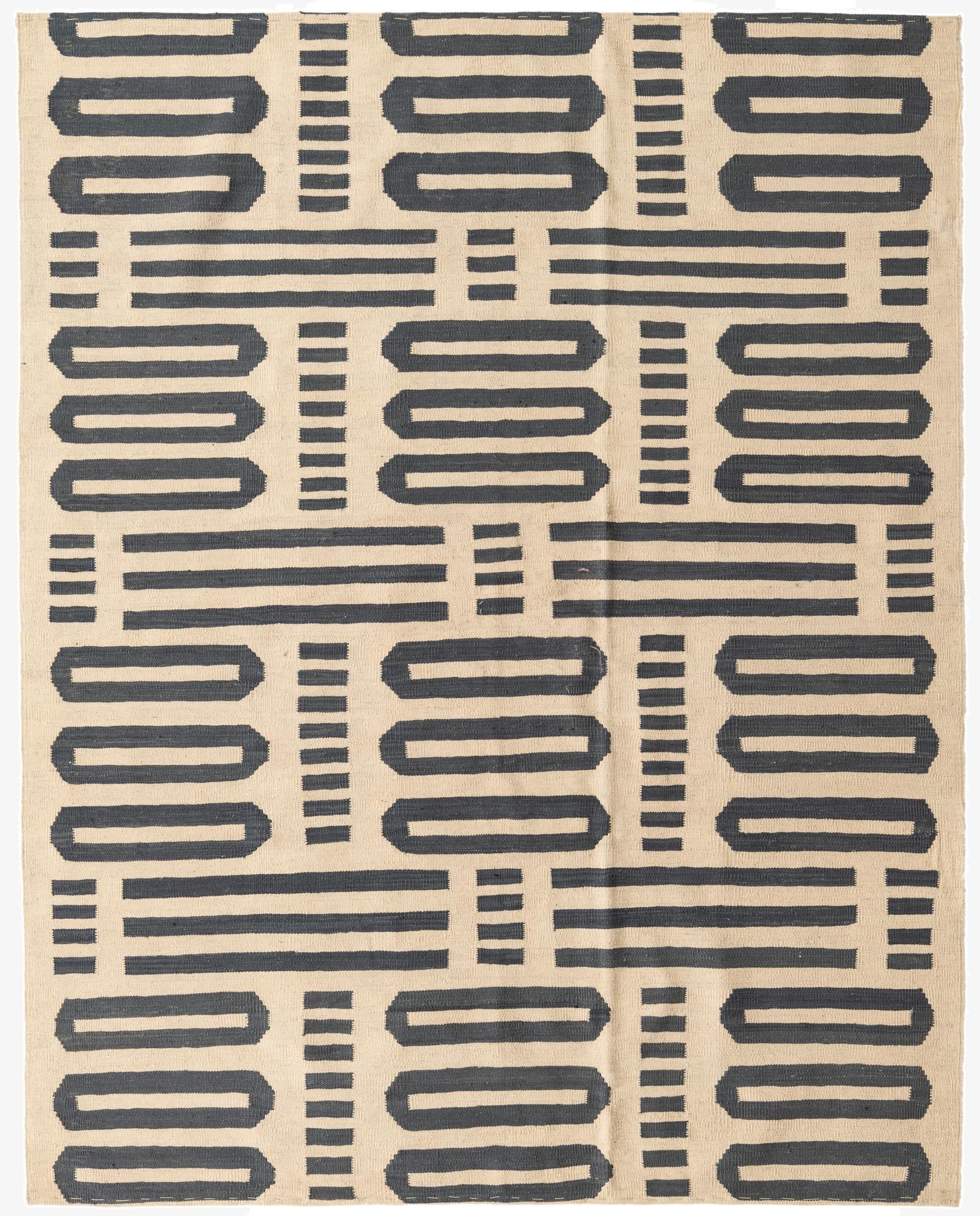  6' x 7' 5  Hand Woven Kilim Modern Wool Rug
