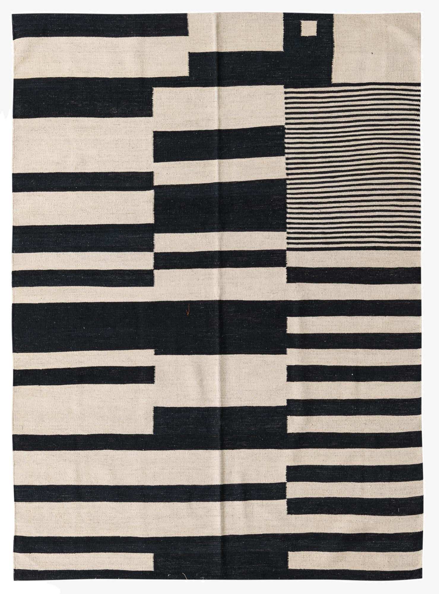  5' x 7'  Hand Woven Kilim Modern Wool Rug