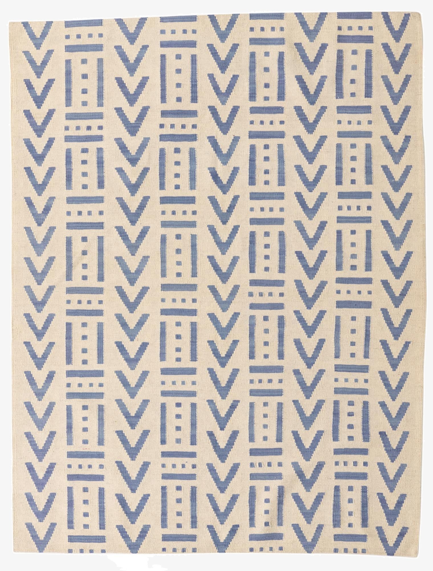  5' 1 x 6' 8  Hand Woven Kilim Modern Wool Rug
