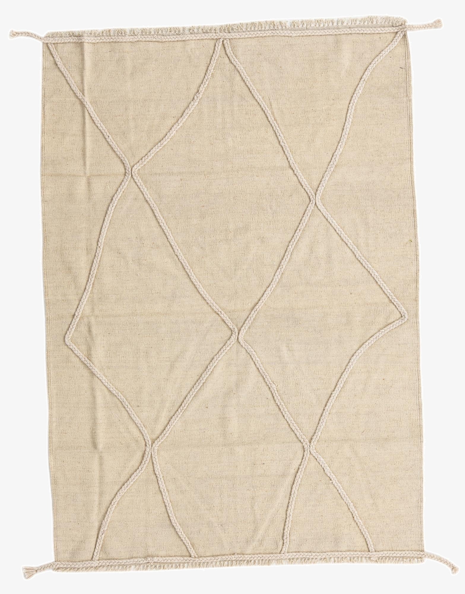  4' 2 x 5' 8  Hand Woven Kilim Modern Wool Rug