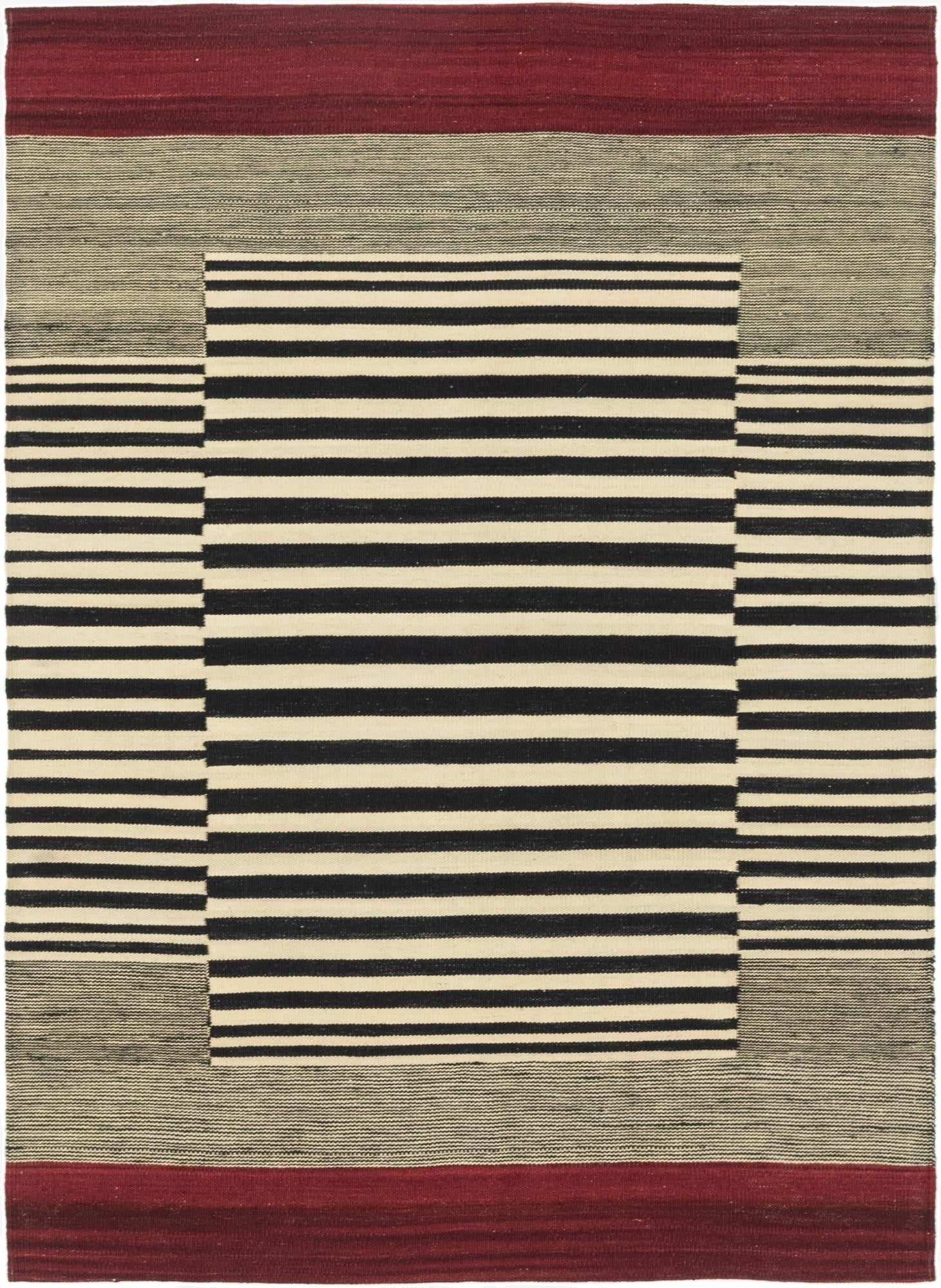  4' 2 x 5' 10  Hand Woven Kilim Modern Wool Rug