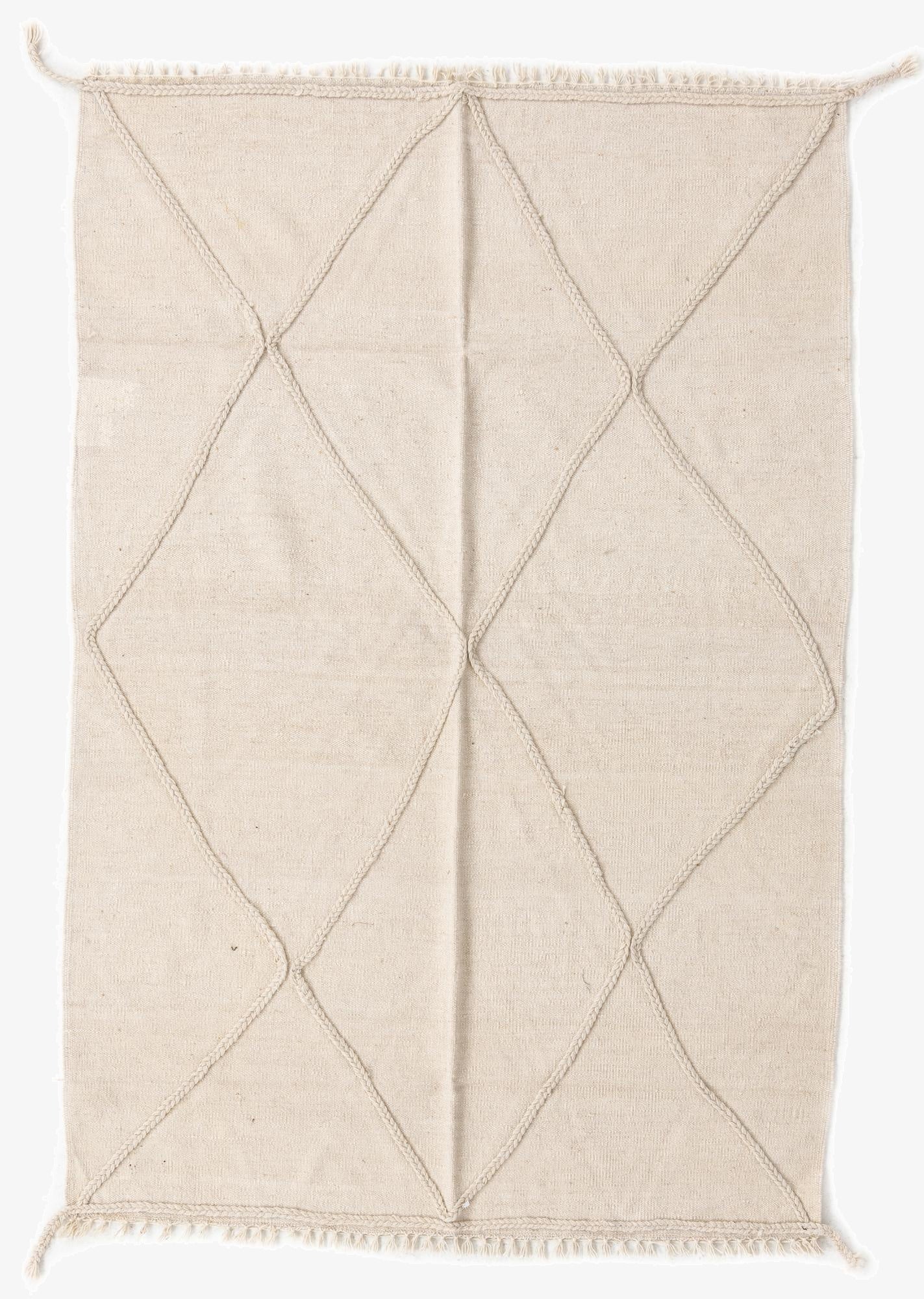  4' 1 x 6' 1  Hand Woven Kilim Modern Wool Rug