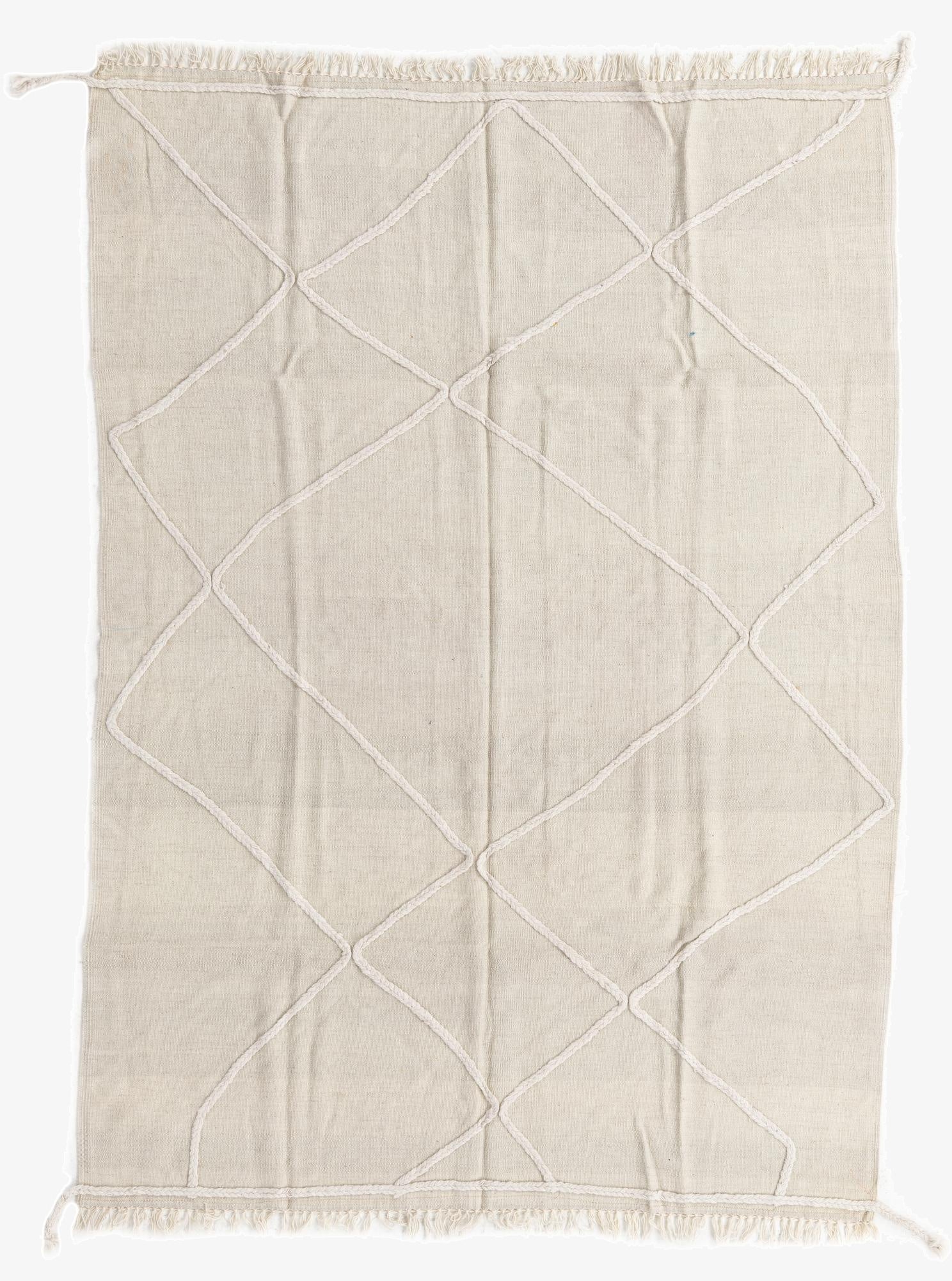  5' 6 x 7' 10  Hand Woven Kilim Modern Wool Rug