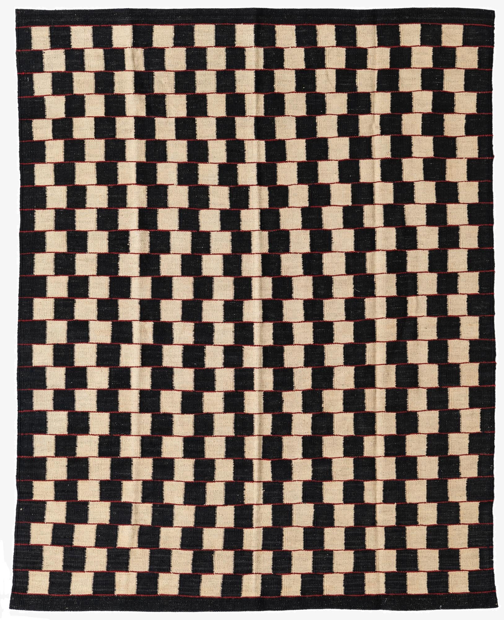  5' x 6' 3  Hand Woven Kilim Modern Wool Rug