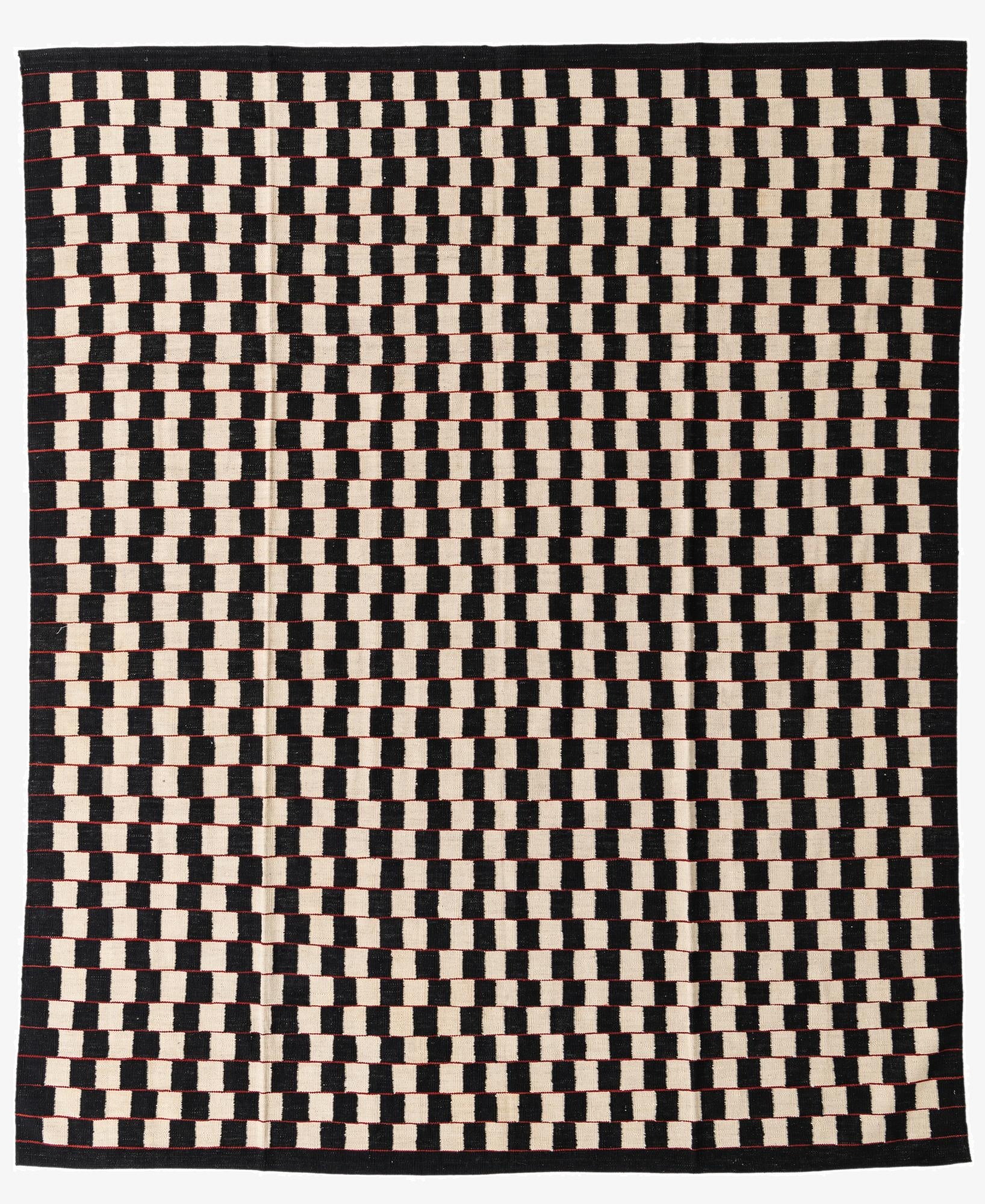  8' 1 x 9' 9  Hand Woven Kilim Modern Wool Rug