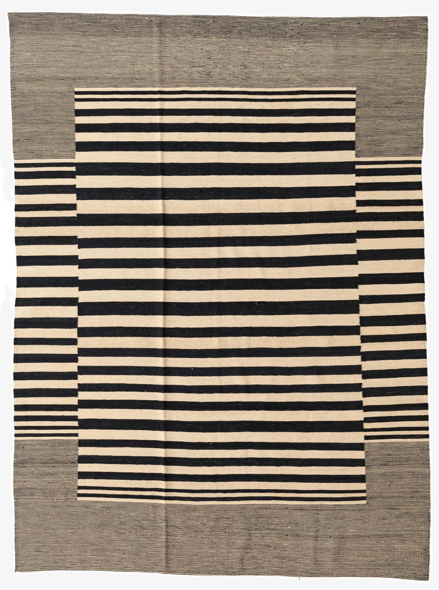  5' 9 x 7' 9  Hand Woven Kilim Modern Wool Rug