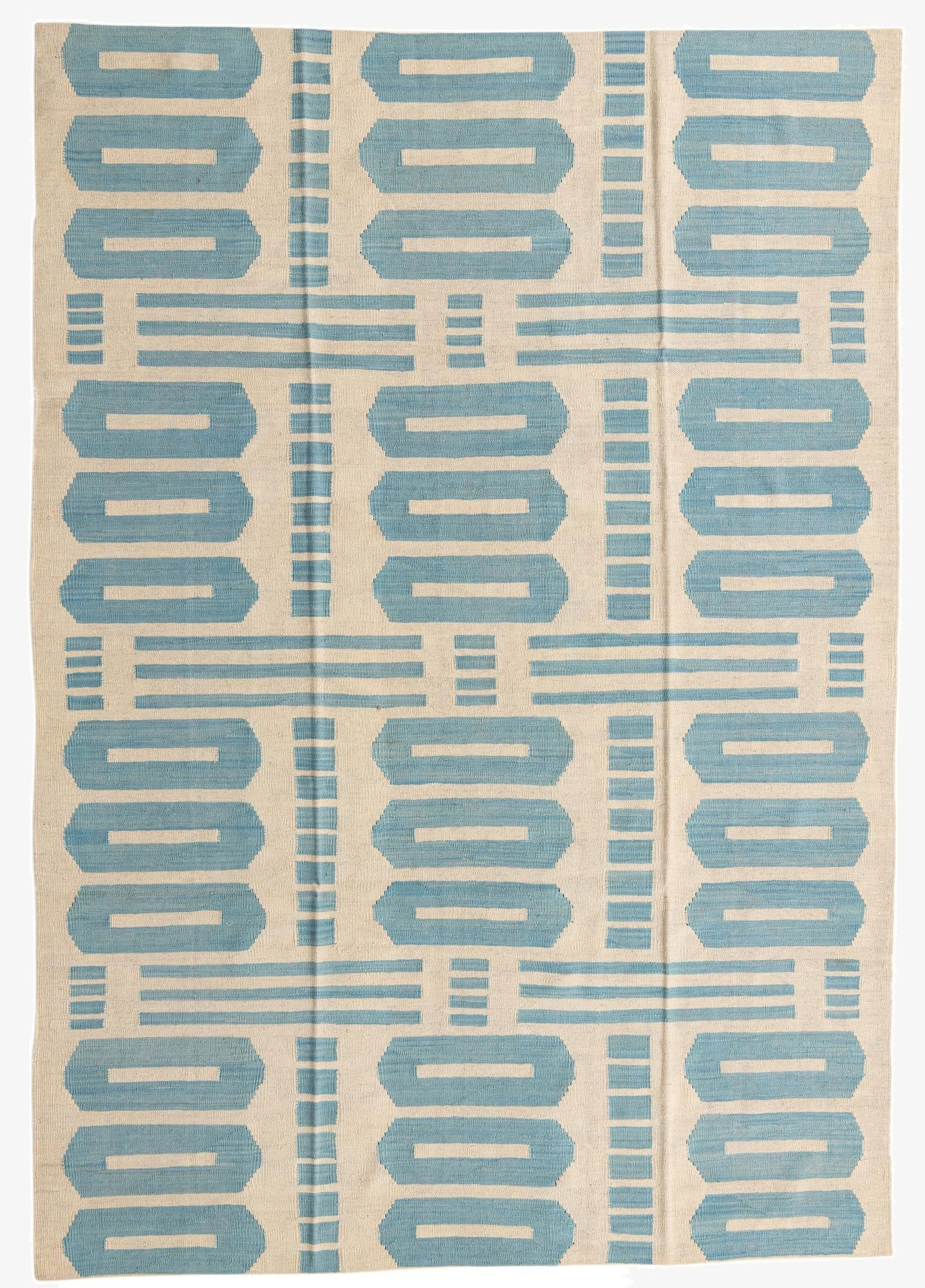  6' 8 x 9' 7  Hand Woven Kilim Modern Wool Rug