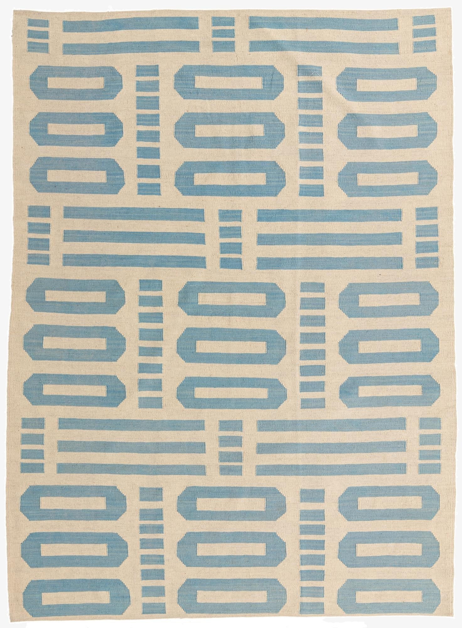  5' 7 x 7' 9  Hand Woven Kilim Modern Wool Rug