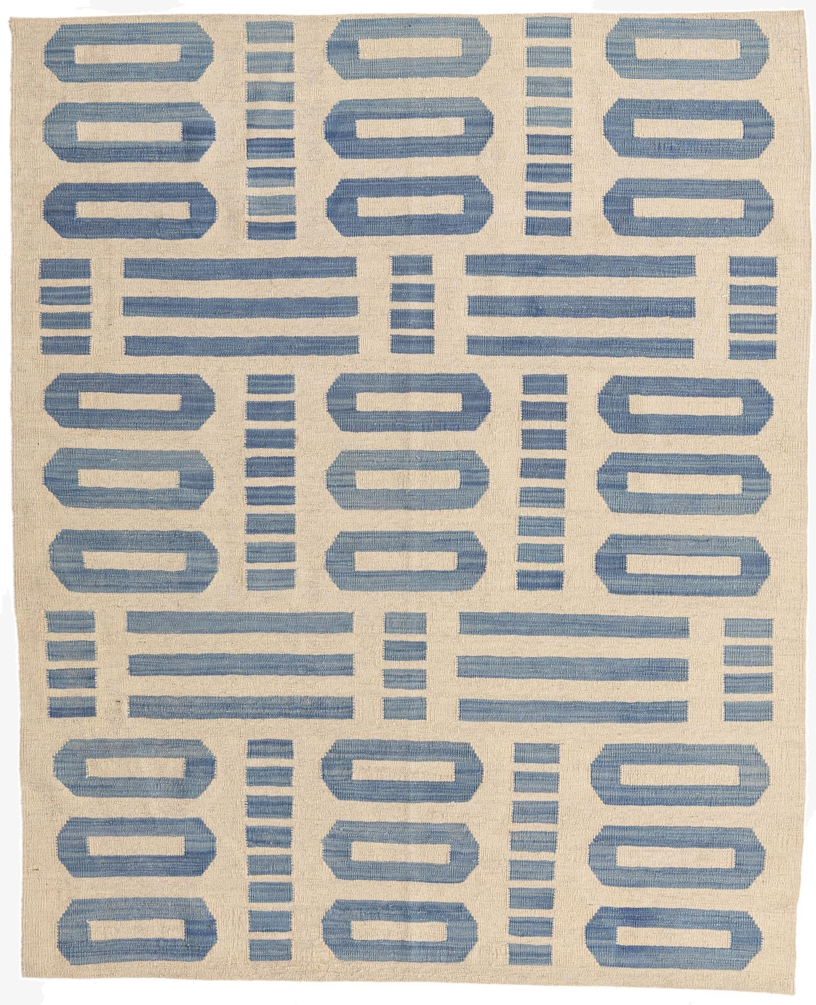  5' 4 x 6' 5  Hand Woven Kilim Modern Wool Rug