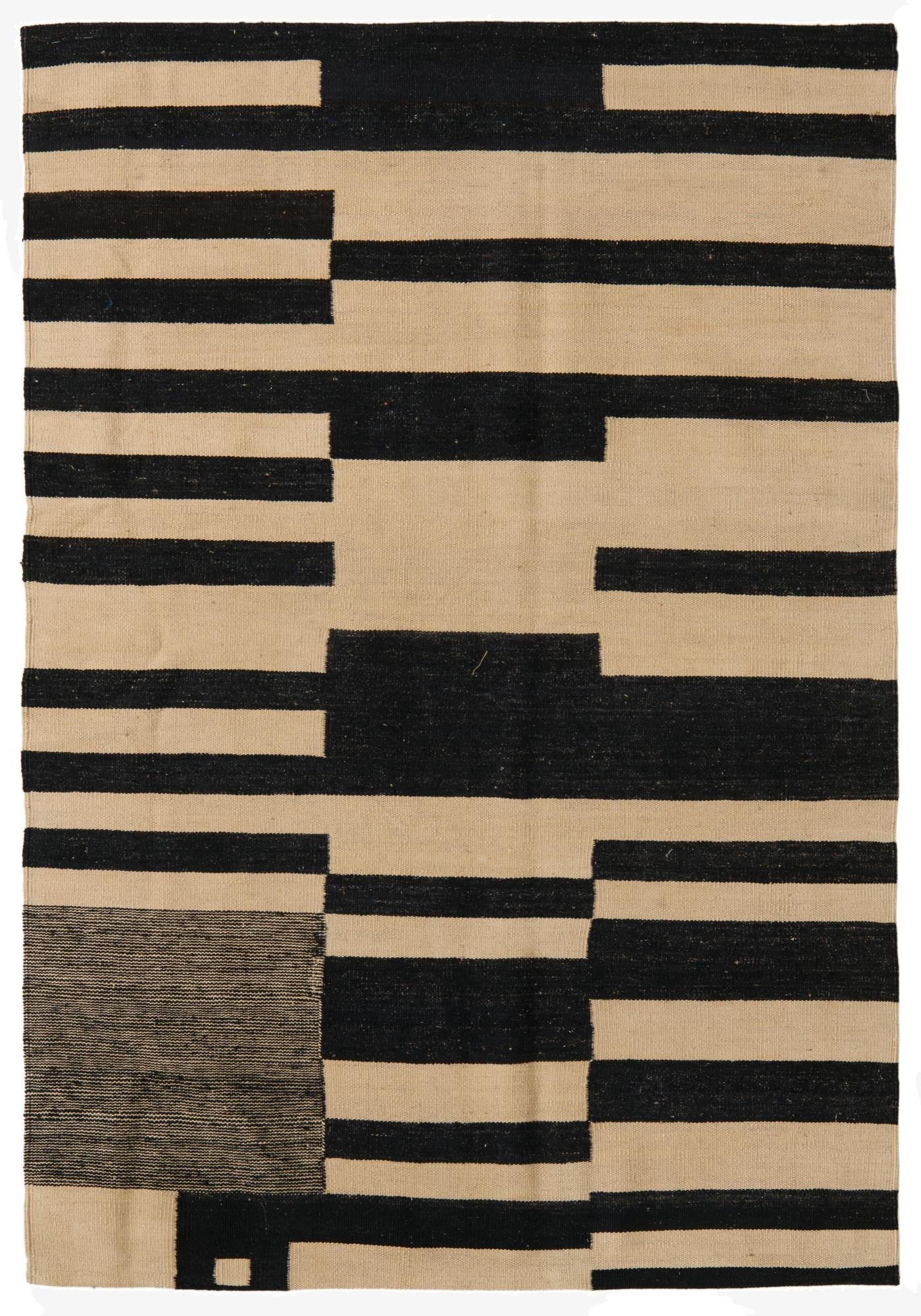  4' x 5' 10  Hand Woven Kilim Modern Wool Rug