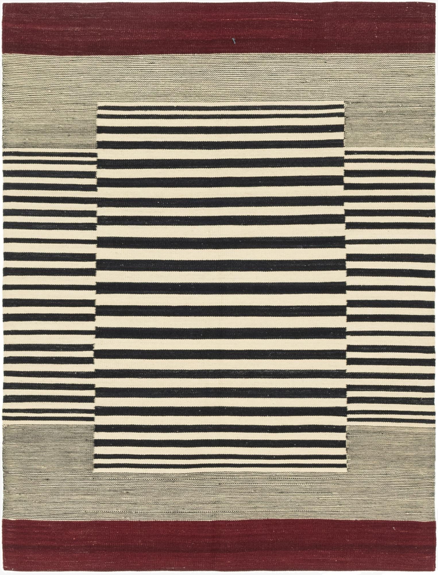  4' 3 x 5' 9  Hand Woven Kilim Modern Wool Rug