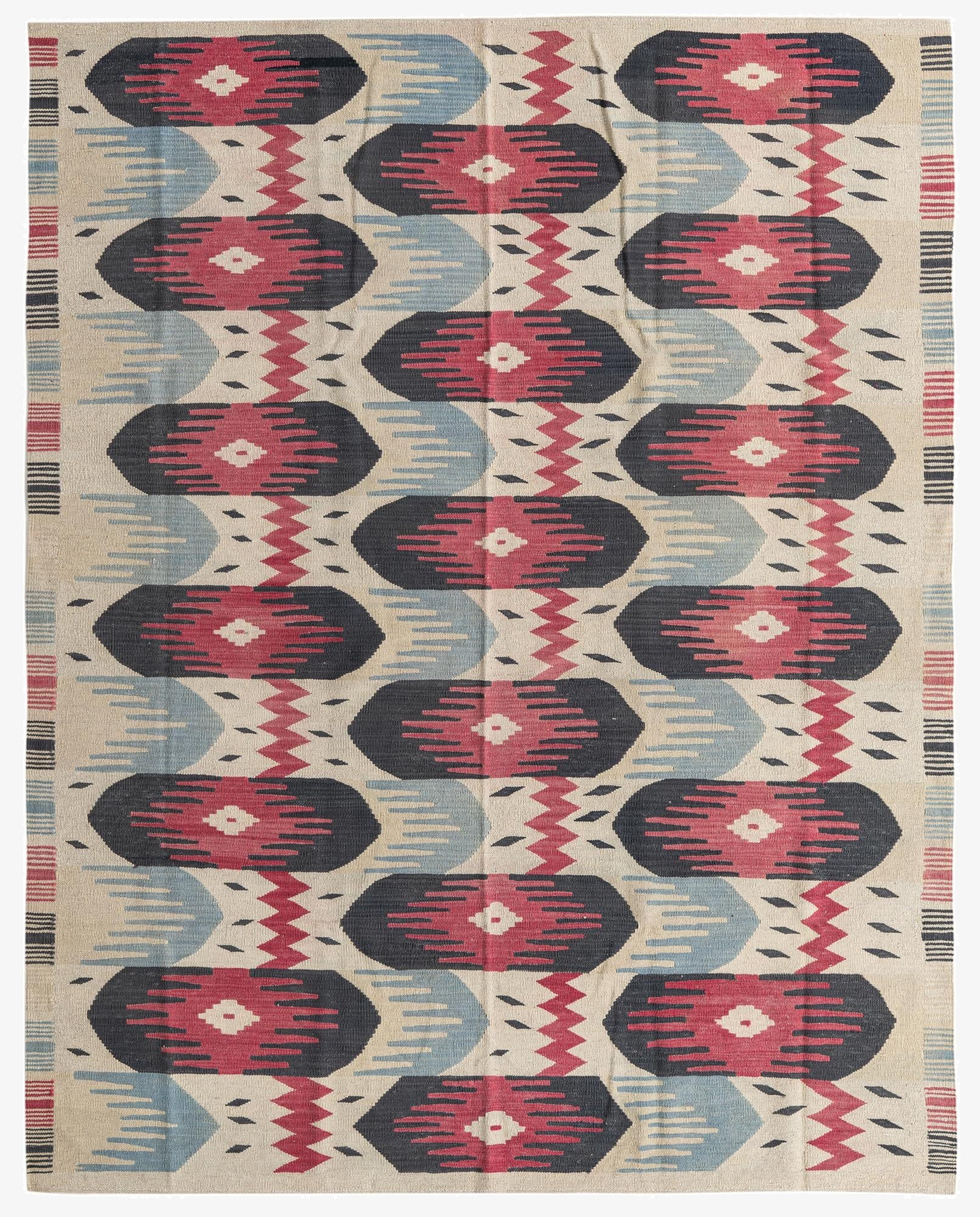  6' x 7' 9  Hand Woven Kilim Modern Wool Rug