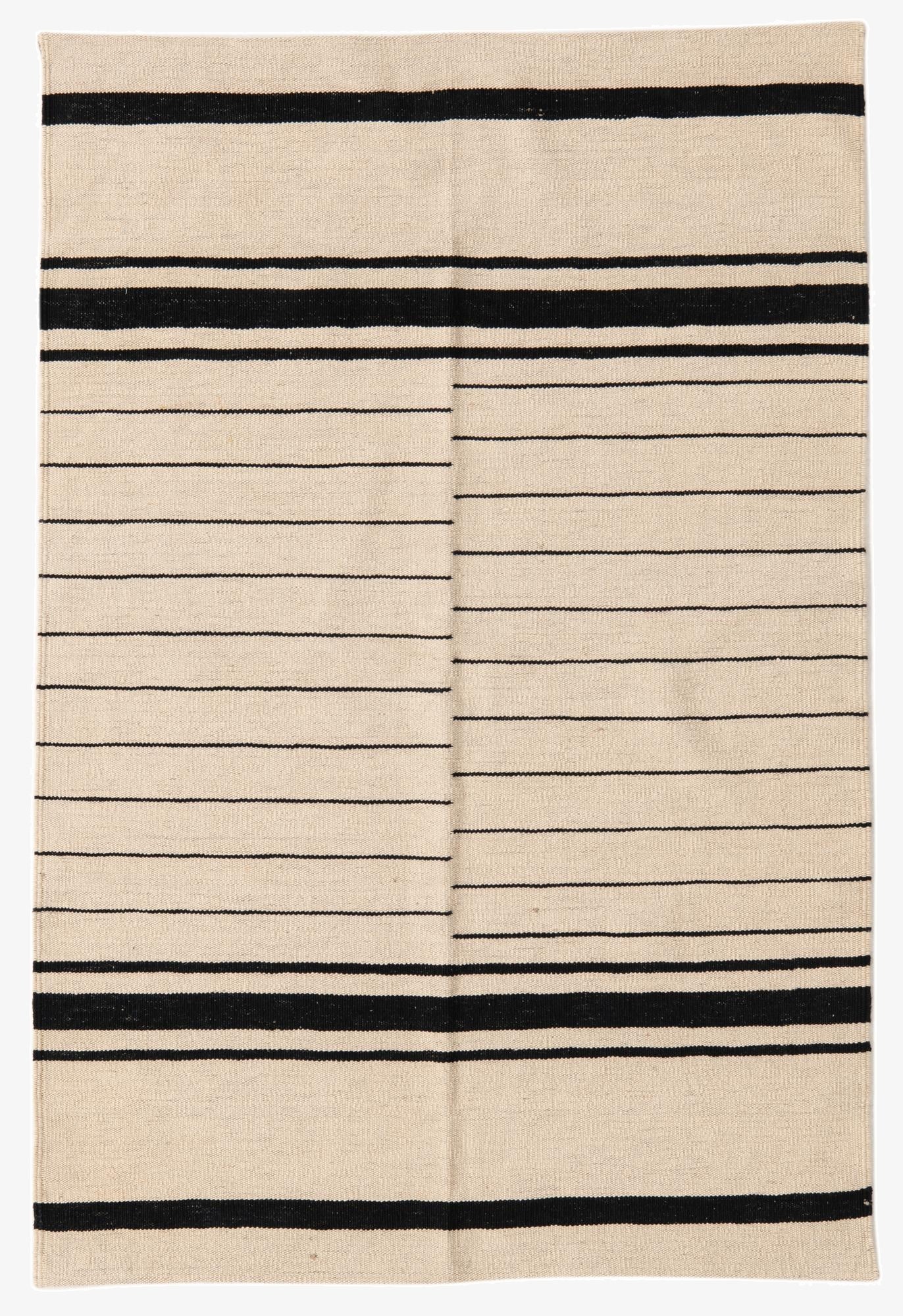  3' 5 x 5' 1  Hand Woven Kilim Modern Wool Rug