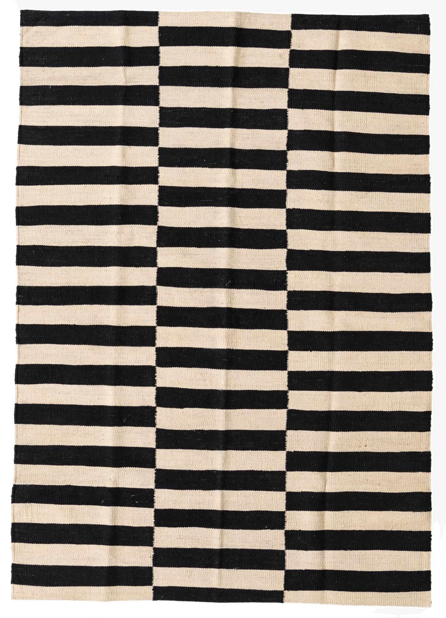  4' 2 x 6'  Hand Woven Kilim Modern Wool Rug