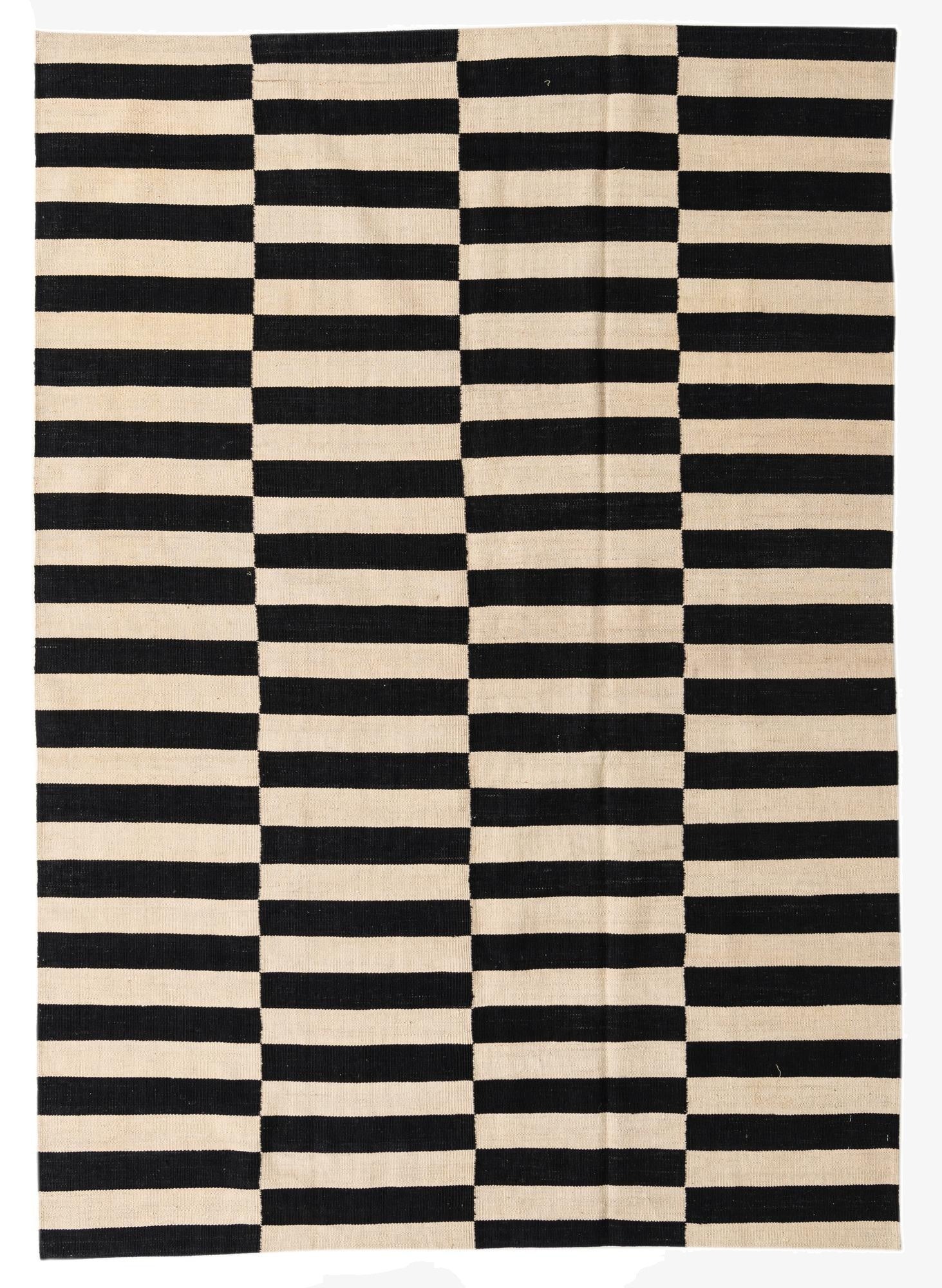  5' 6 x 7' 10  Hand Woven Kilim Modern Wool Rug