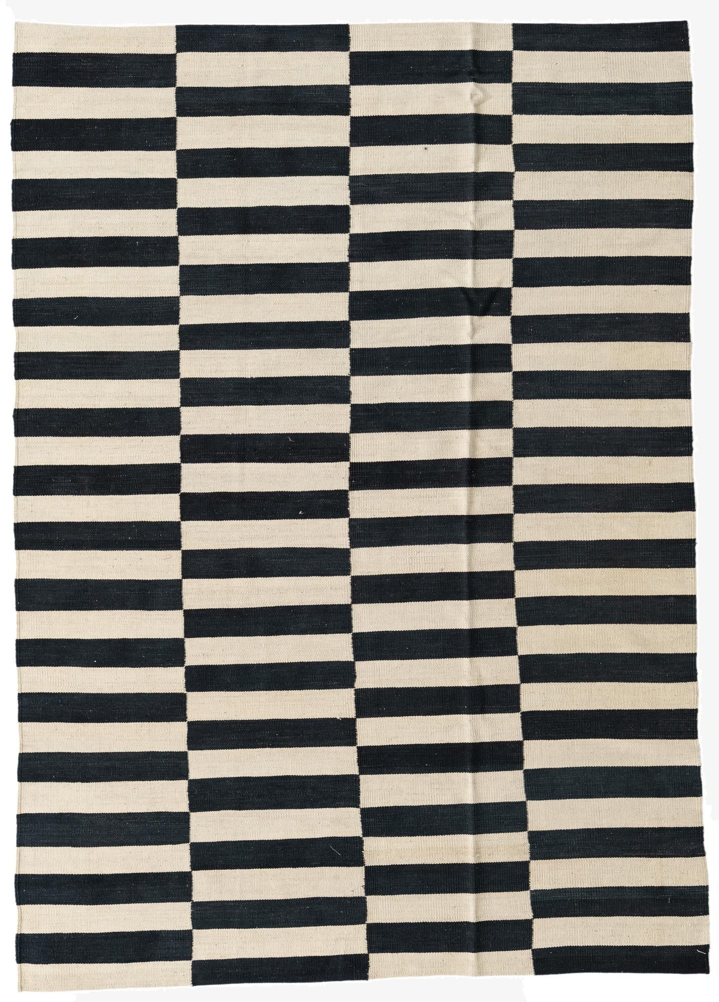  5' 6 x 7' 9  Hand Woven Kilim Modern Wool Rug