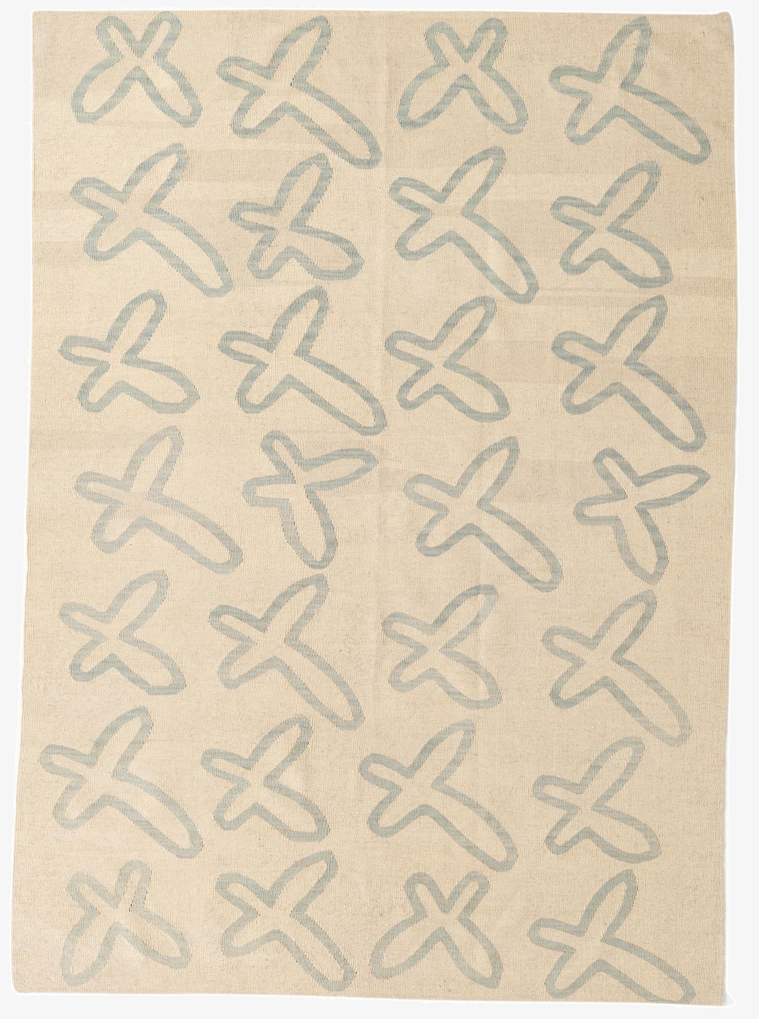  5' 8 x 8'  Hand Woven Kilim Modern Wool Rug