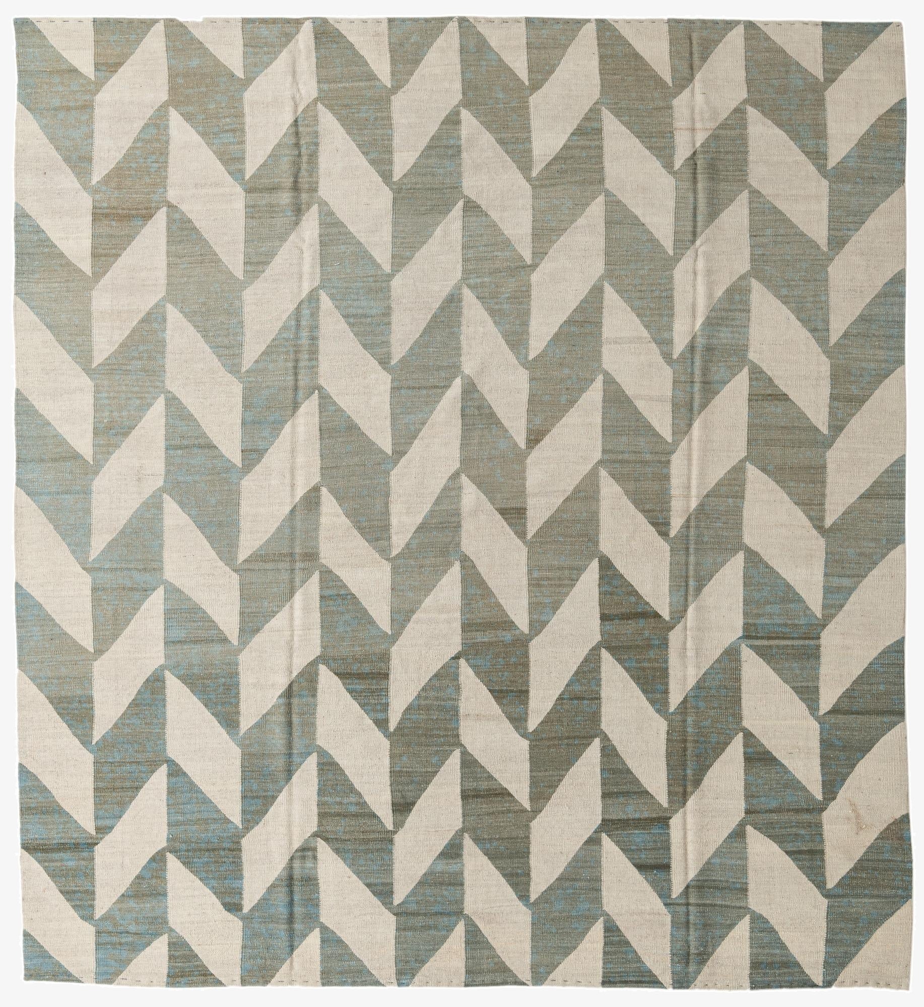  8' 6 x 9' 6  Hand Woven Kilim Modern Wool Rug