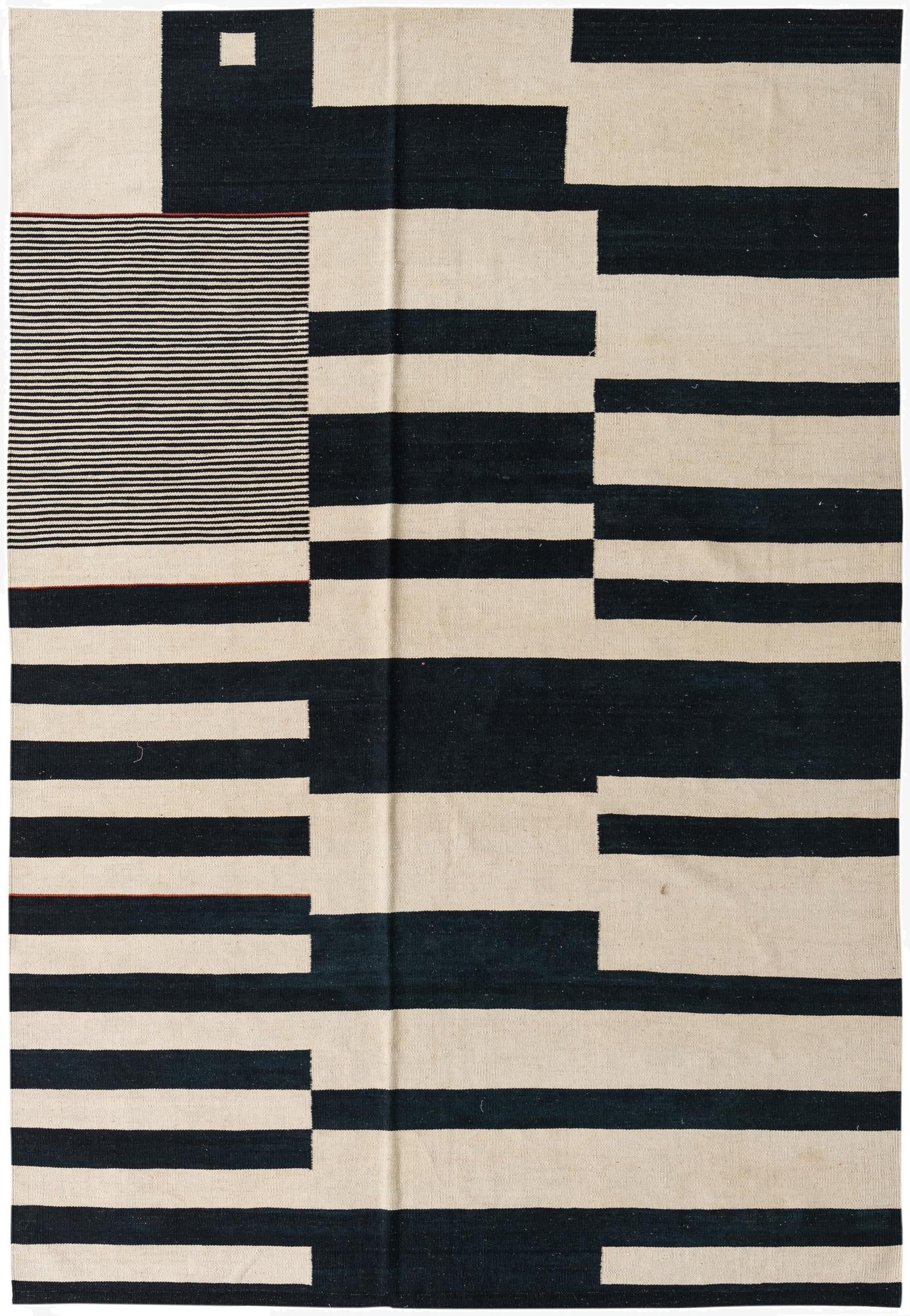  6' 6 x 9' 6  Hand Woven Kilim Modern Wool Rug