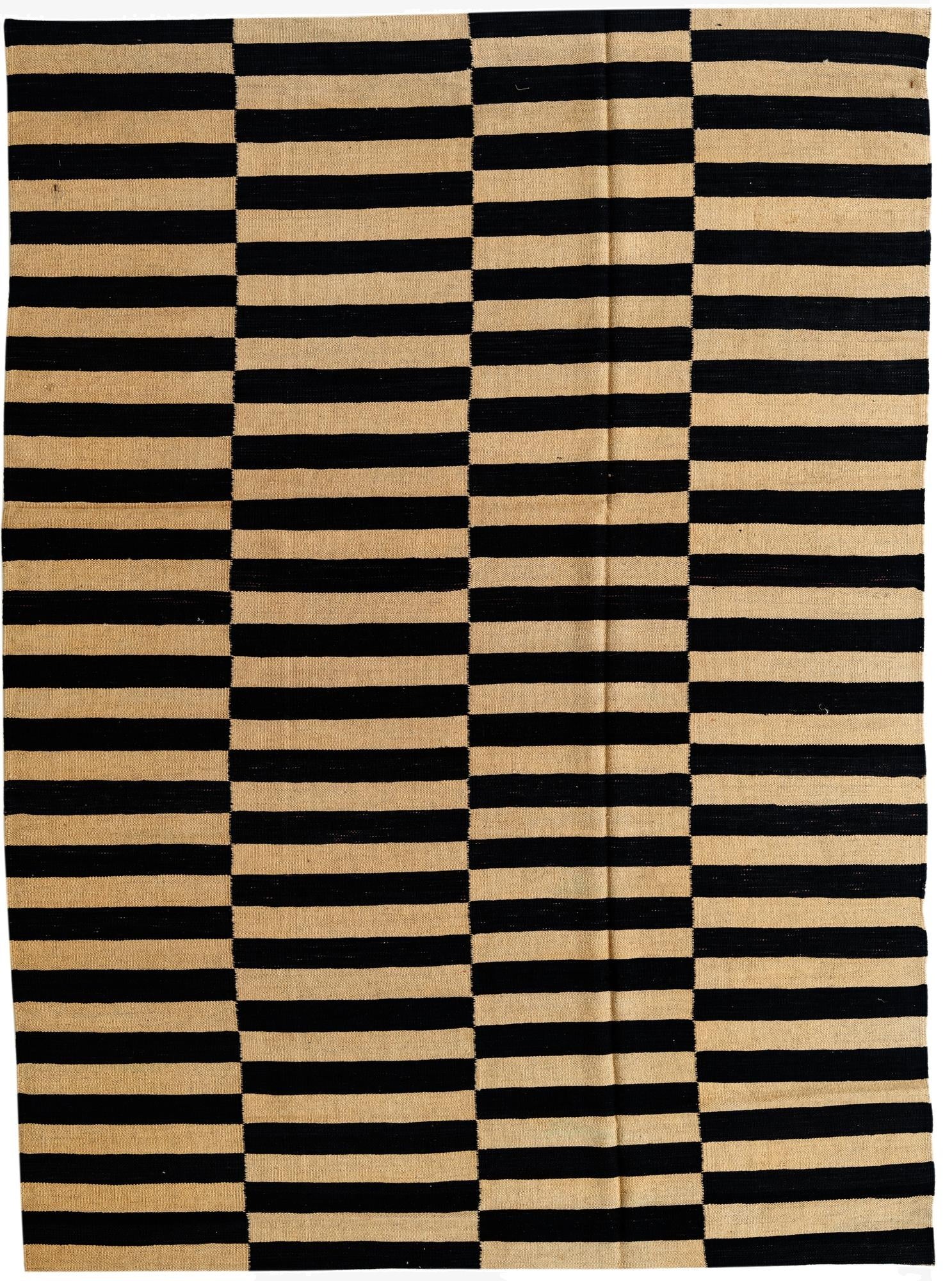 5' 9 x 7' 9  Hand Woven Kilim Modern Wool Rug