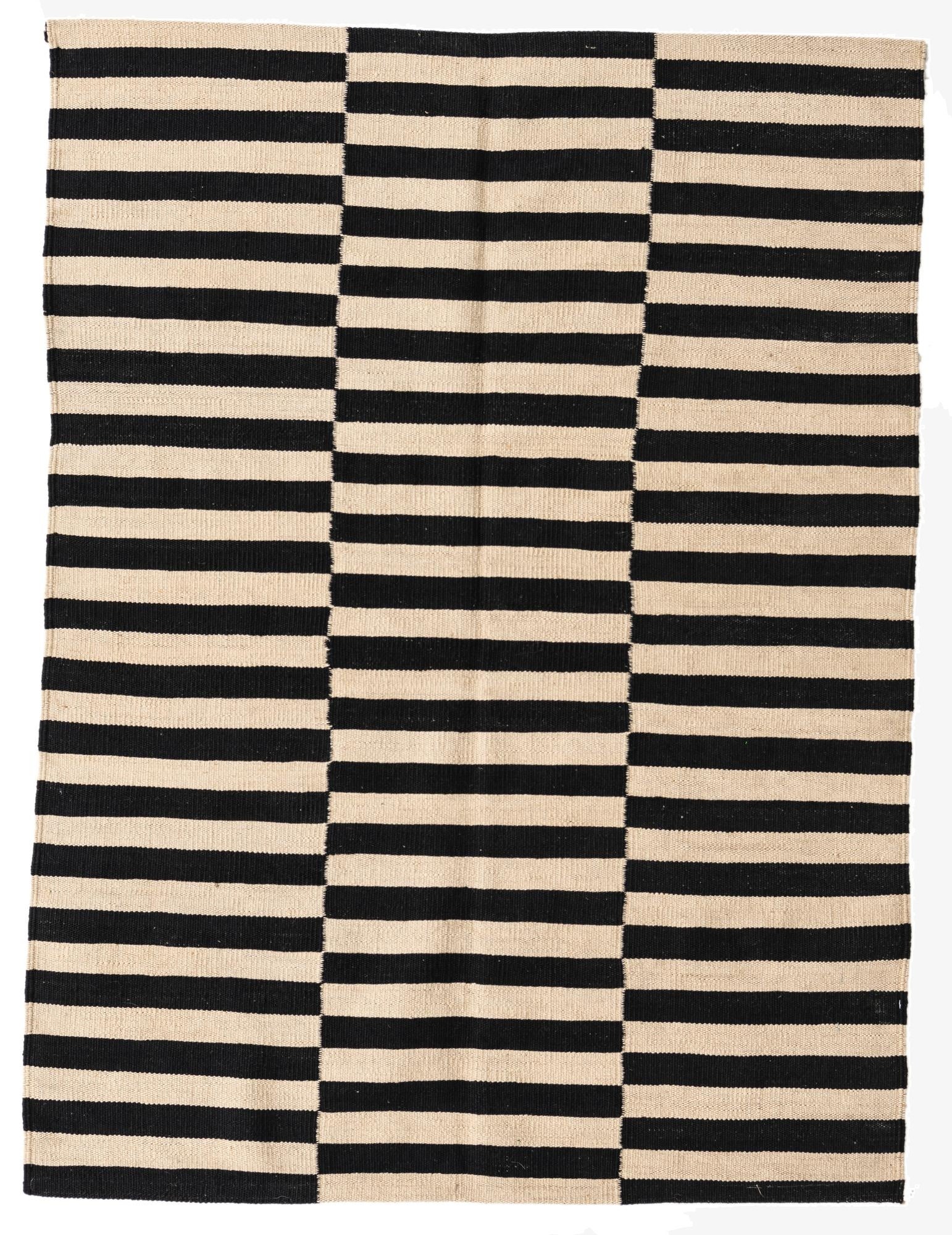 3' 6 x 4' 8  Hand Woven Kilim Modern Wool Rug