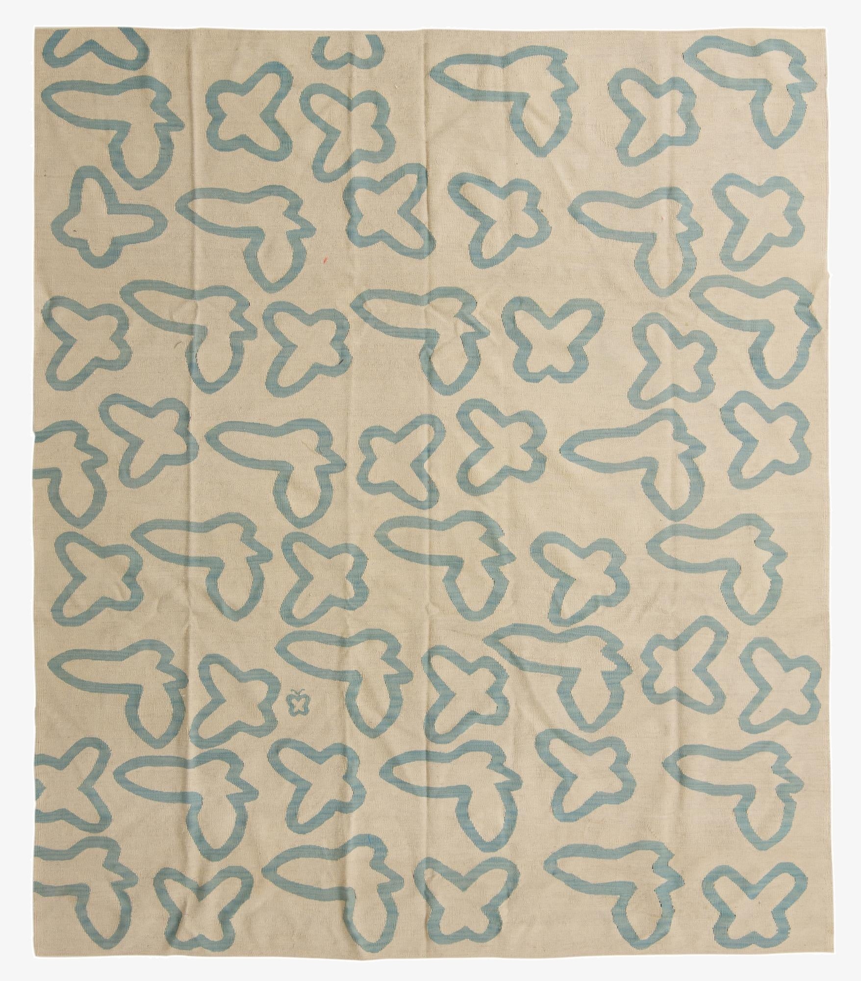  8' 2 x 9' 6  Hand Woven Kilim Modern Wool Rug