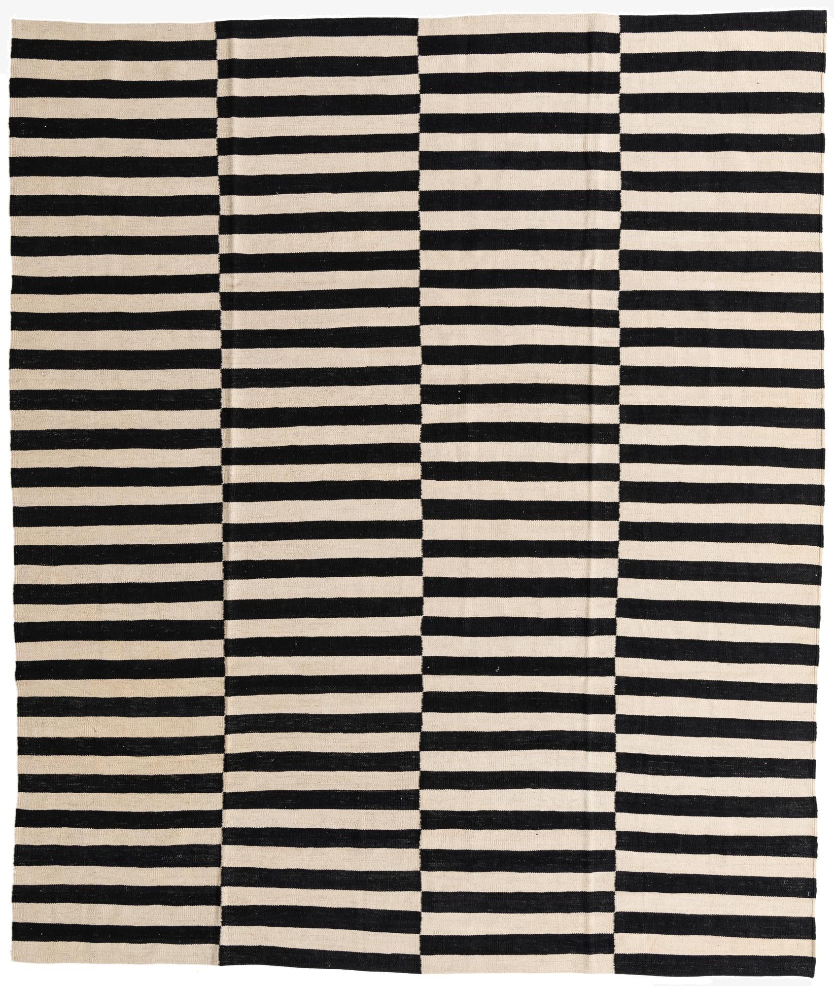  8' 4 x 9' 9  Hand Woven Kilim Modern Wool Rug