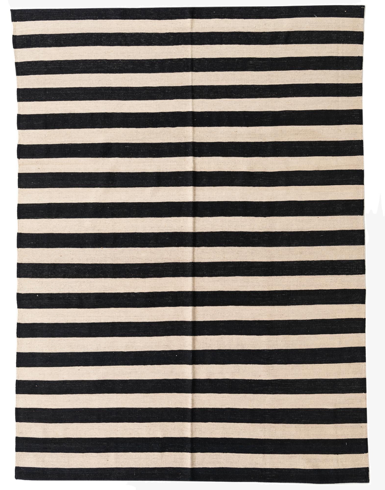  5' 9 x 7' 9  Hand Woven Kilim Modern Wool Rug