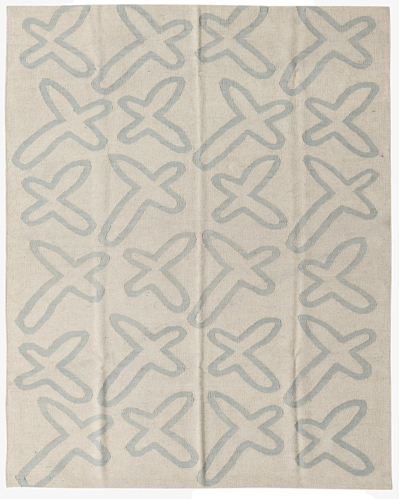  5' 1 x 6' 5  Hand Woven Kilim Modern Wool Rug