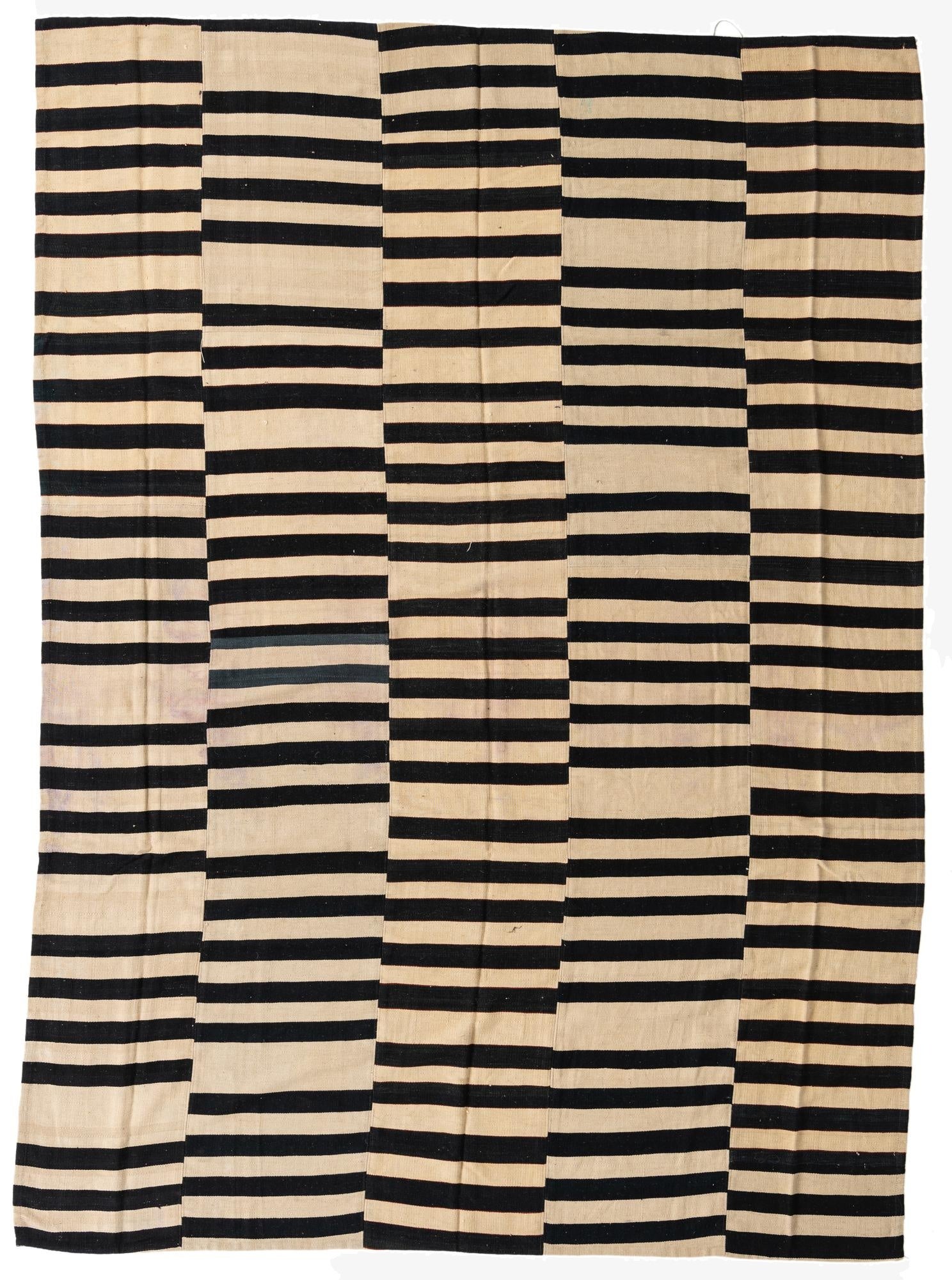  7' 3 x 10' 2  Hand Woven Kilim Modern Wool Rug